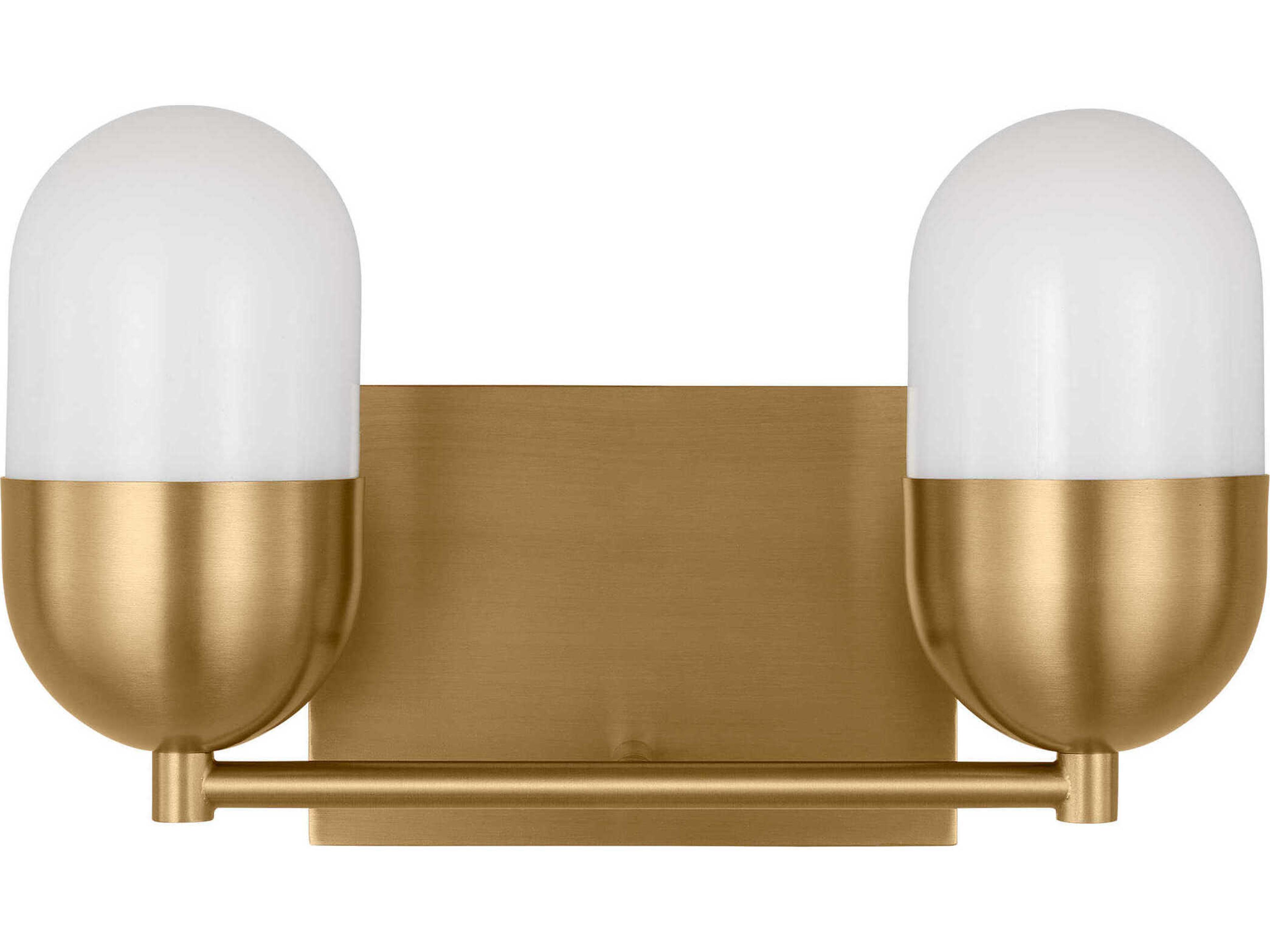 Visual Comfort Studio Foster 2-Light Satin Brass Vanity Light
