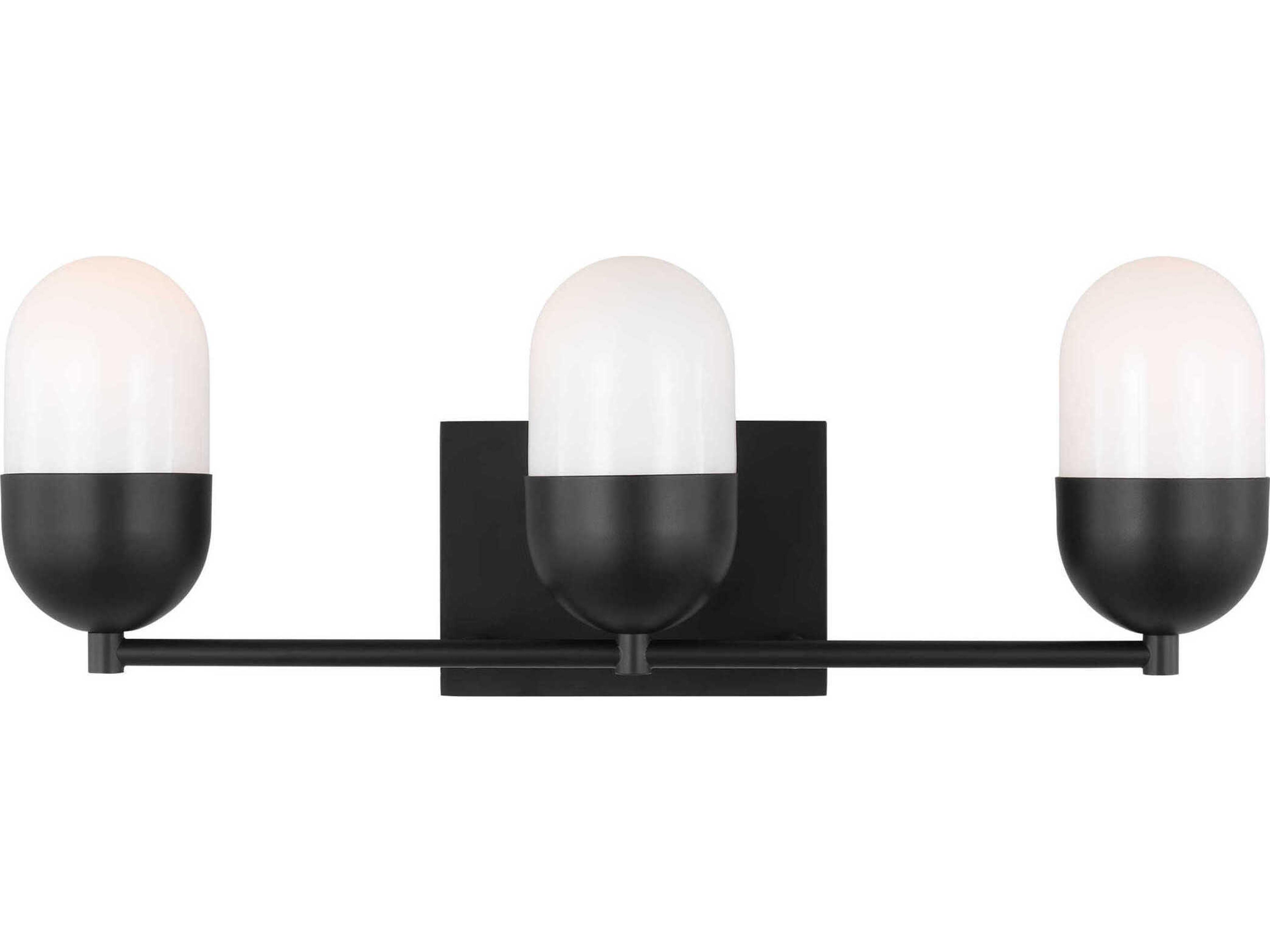 Visual Comfort Studio Foster 3-Light Midnight Black Vanity Light