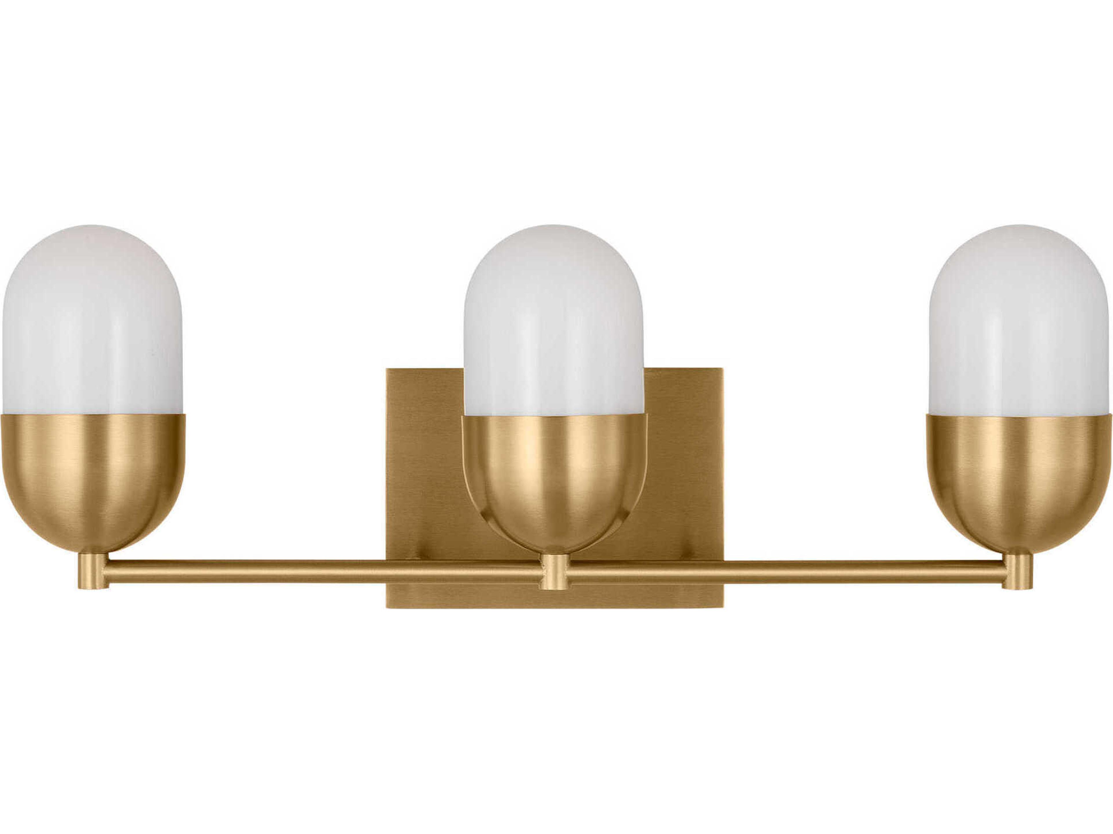 Visual Comfort Studio Foster 3-Light Satin Brass Vanity Light