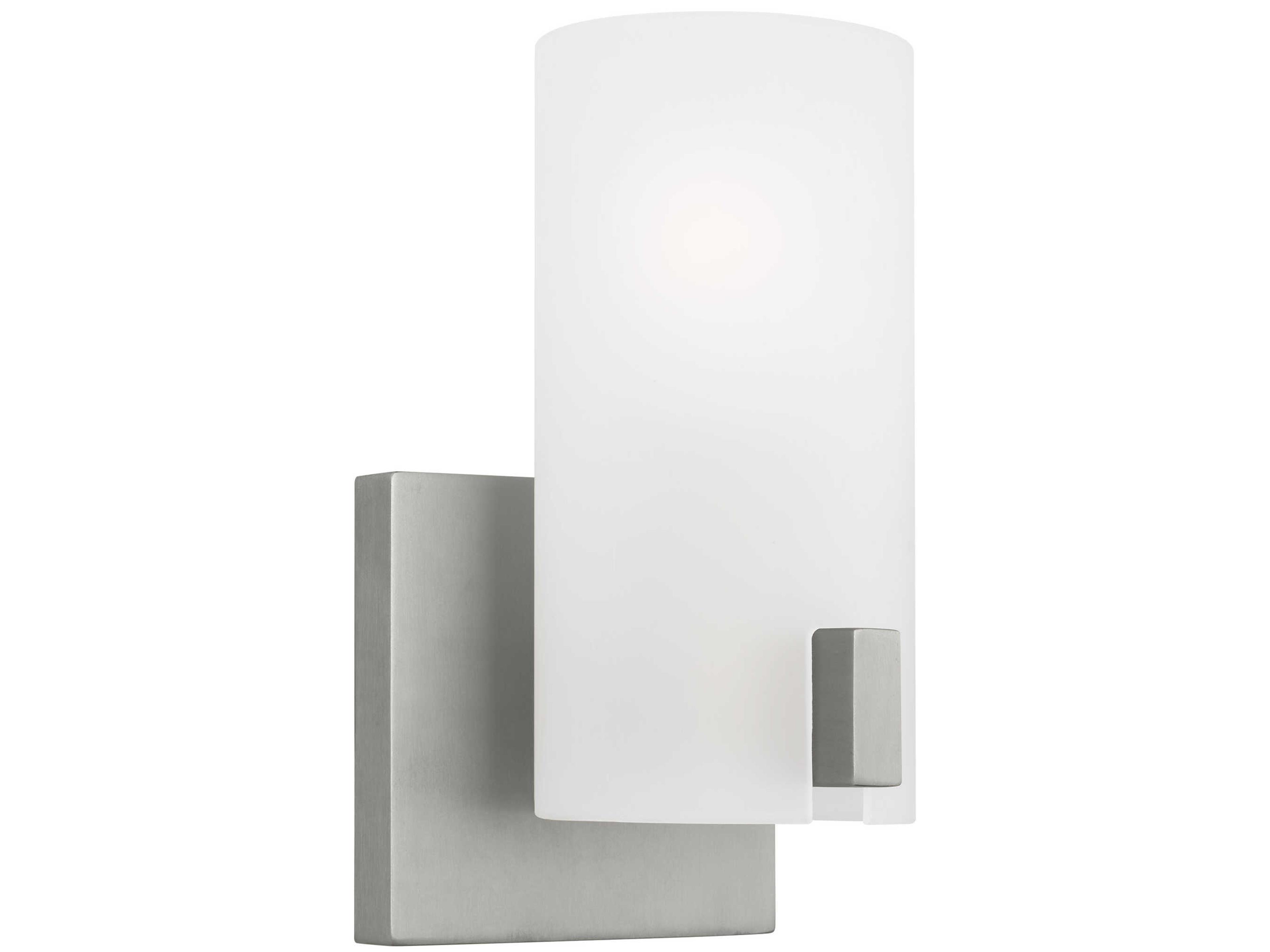 Rhode 1-Light Brushed Steel Modern Wall Sconce