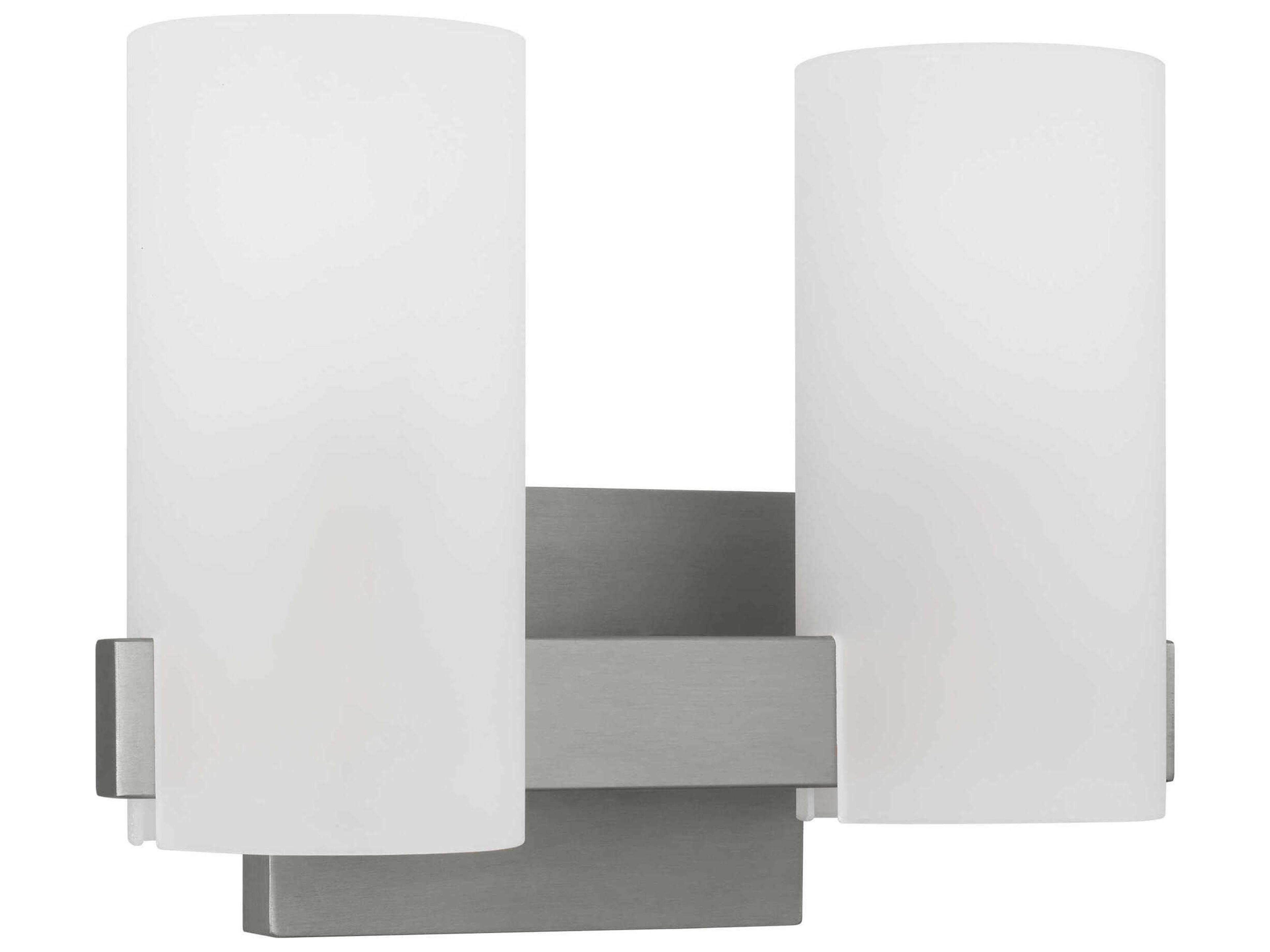 Visual Comfort Studio Rhode 2-Light Brushed Steel Vanity Light