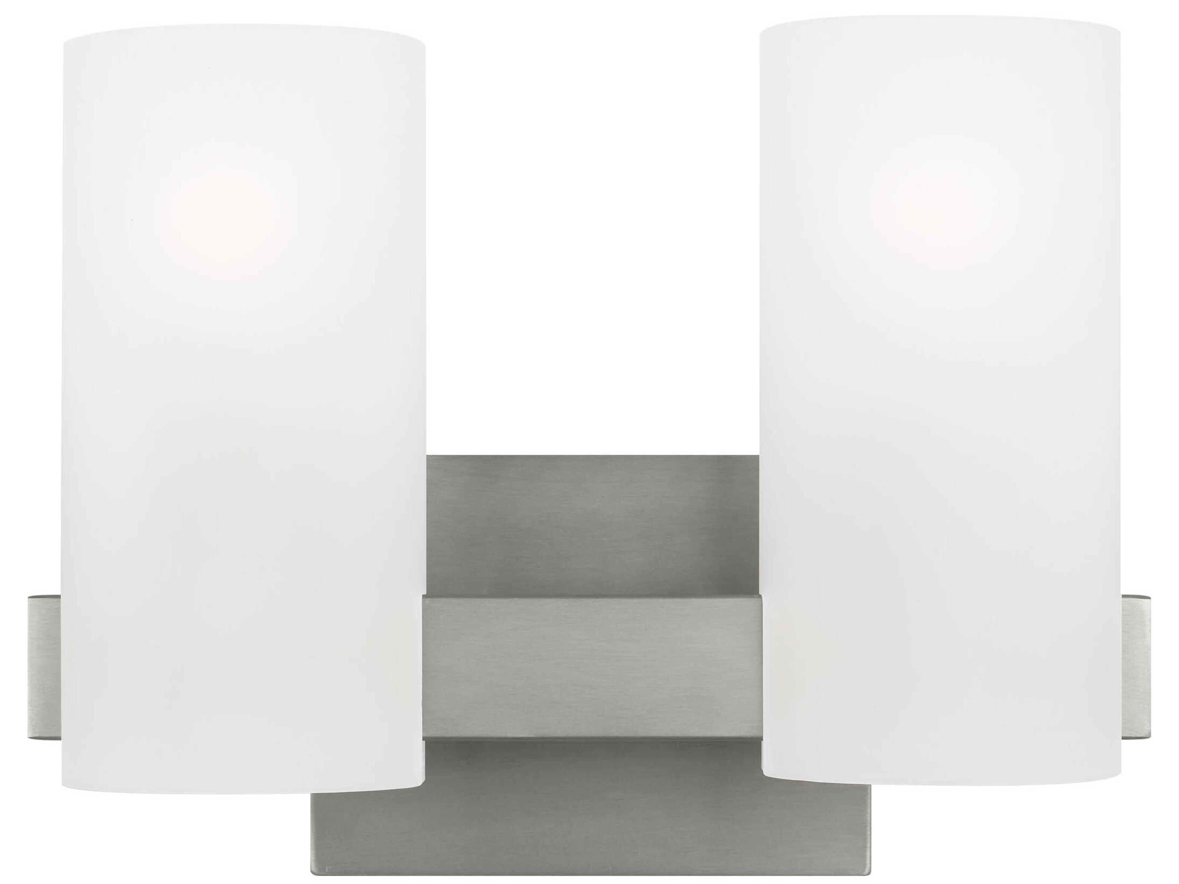 Visual Comfort Studio Rhode 2-Light Brushed Steel Vanity Light