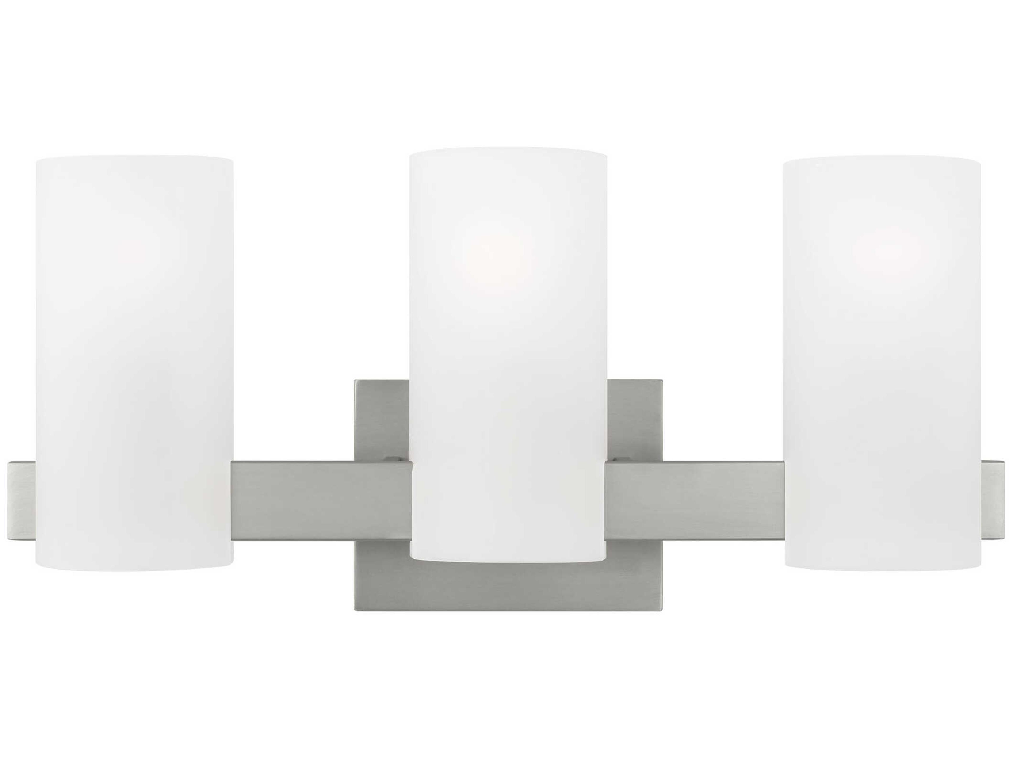 Visual Comfort Studio Rhode 3-Light Brushed Steel Vanity Light