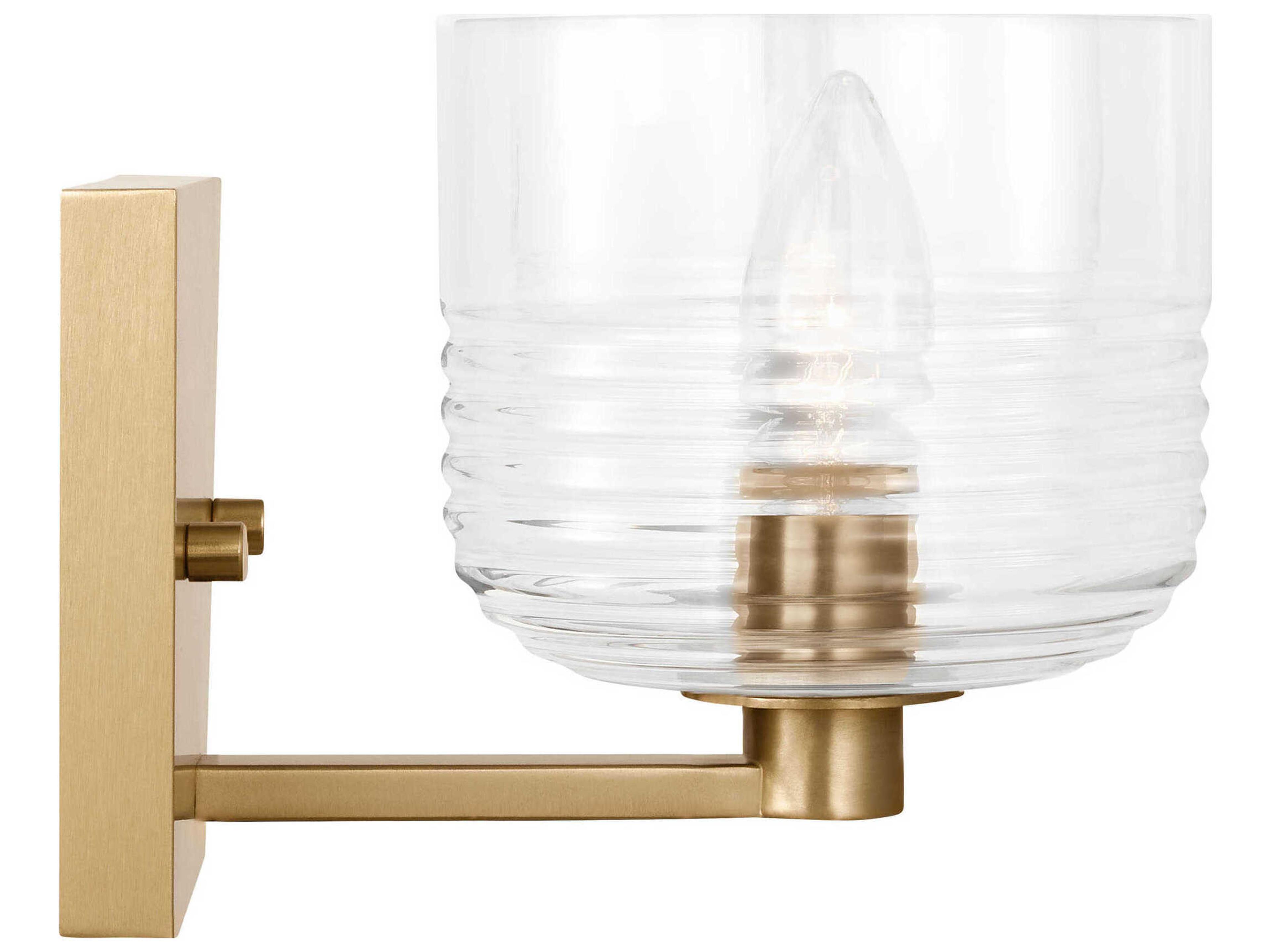 Visual Comfort Studio Lochdale 1-Light Satin Brass Wall Sconce