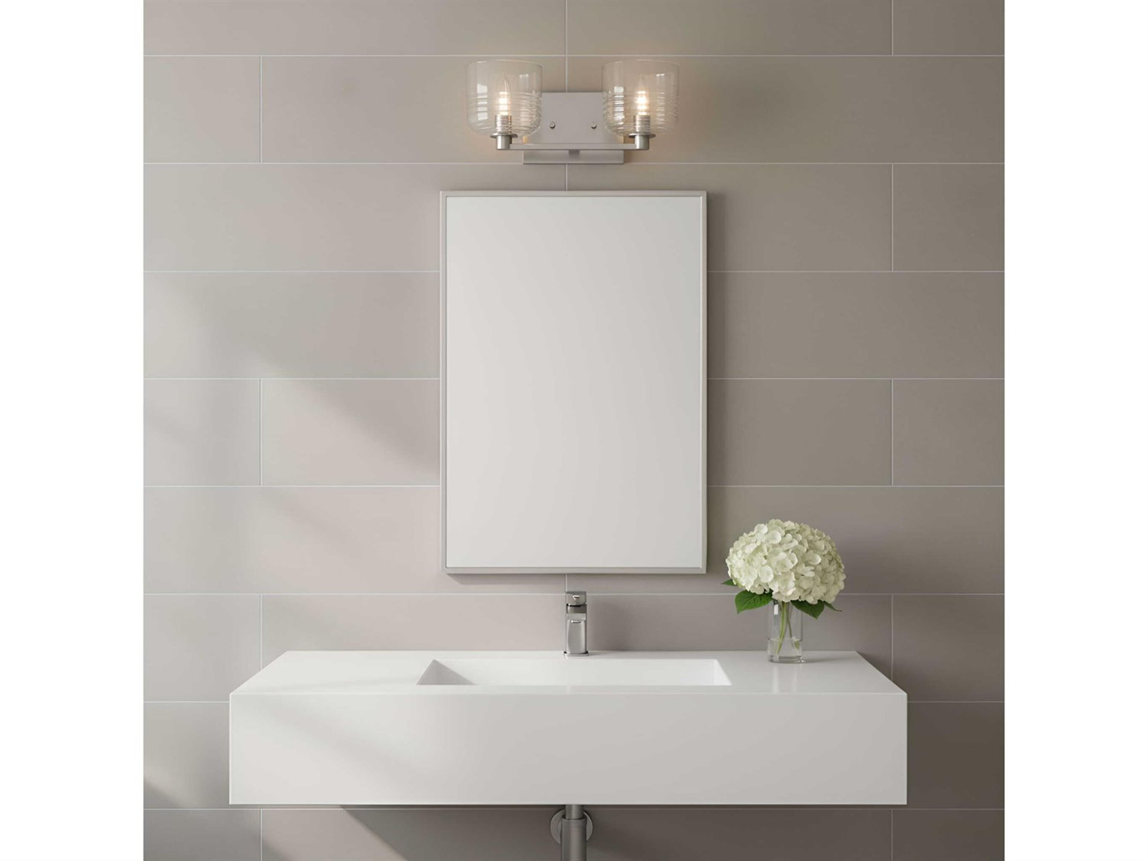 Visual Comfort Studio Lochdale 2-Light Brushed Nickel Vanity Light