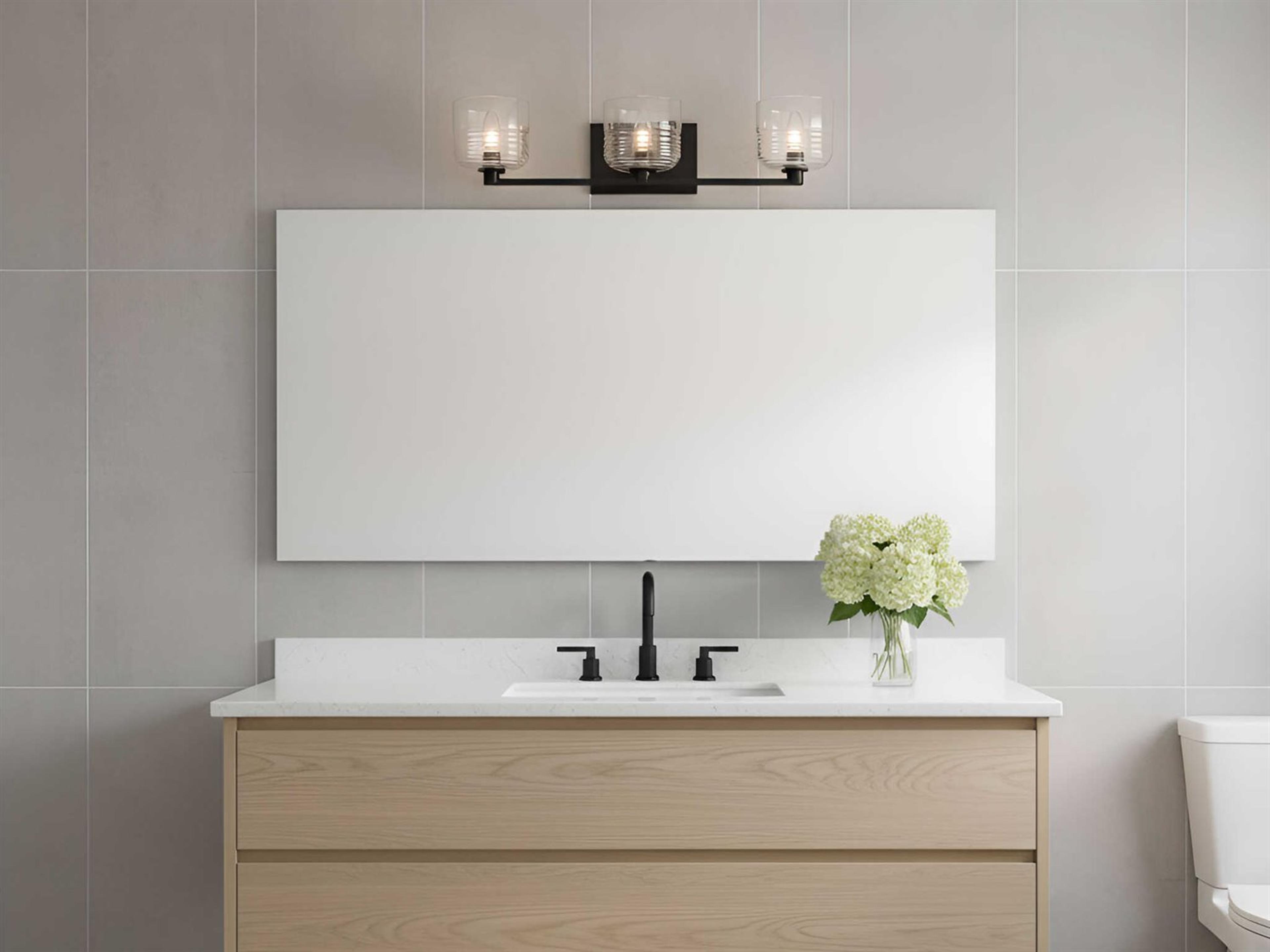 Visual Comfort Studio Lochdale 3-Light Midnight Black Vanity Light