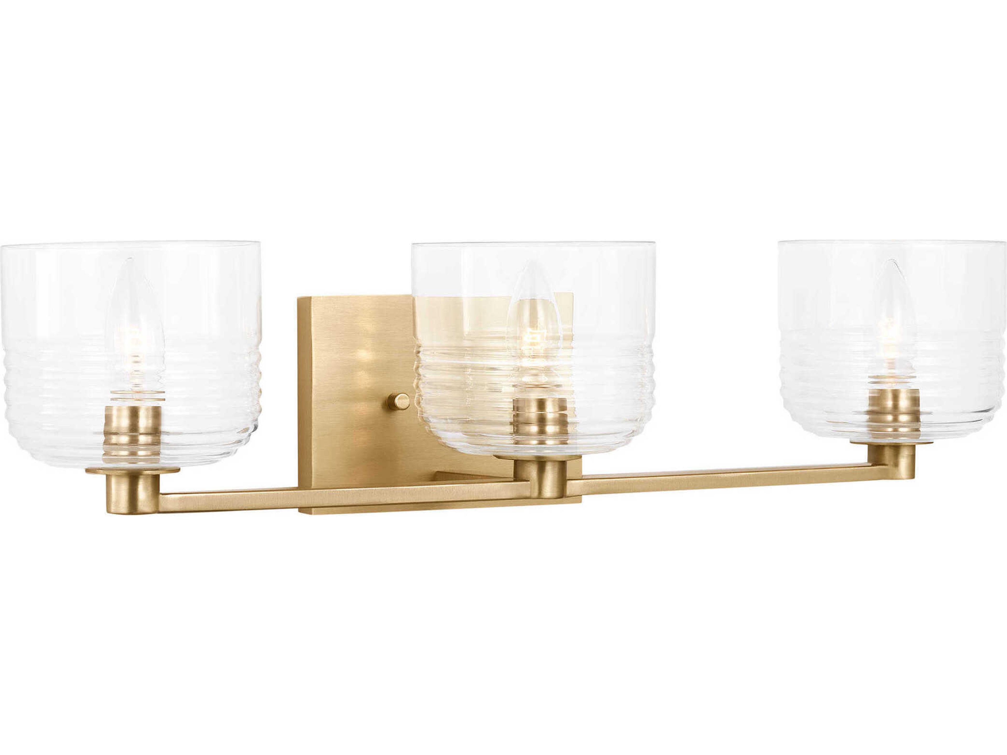 Lochdale 3 Light Bath Vanity Light in Satin Brass