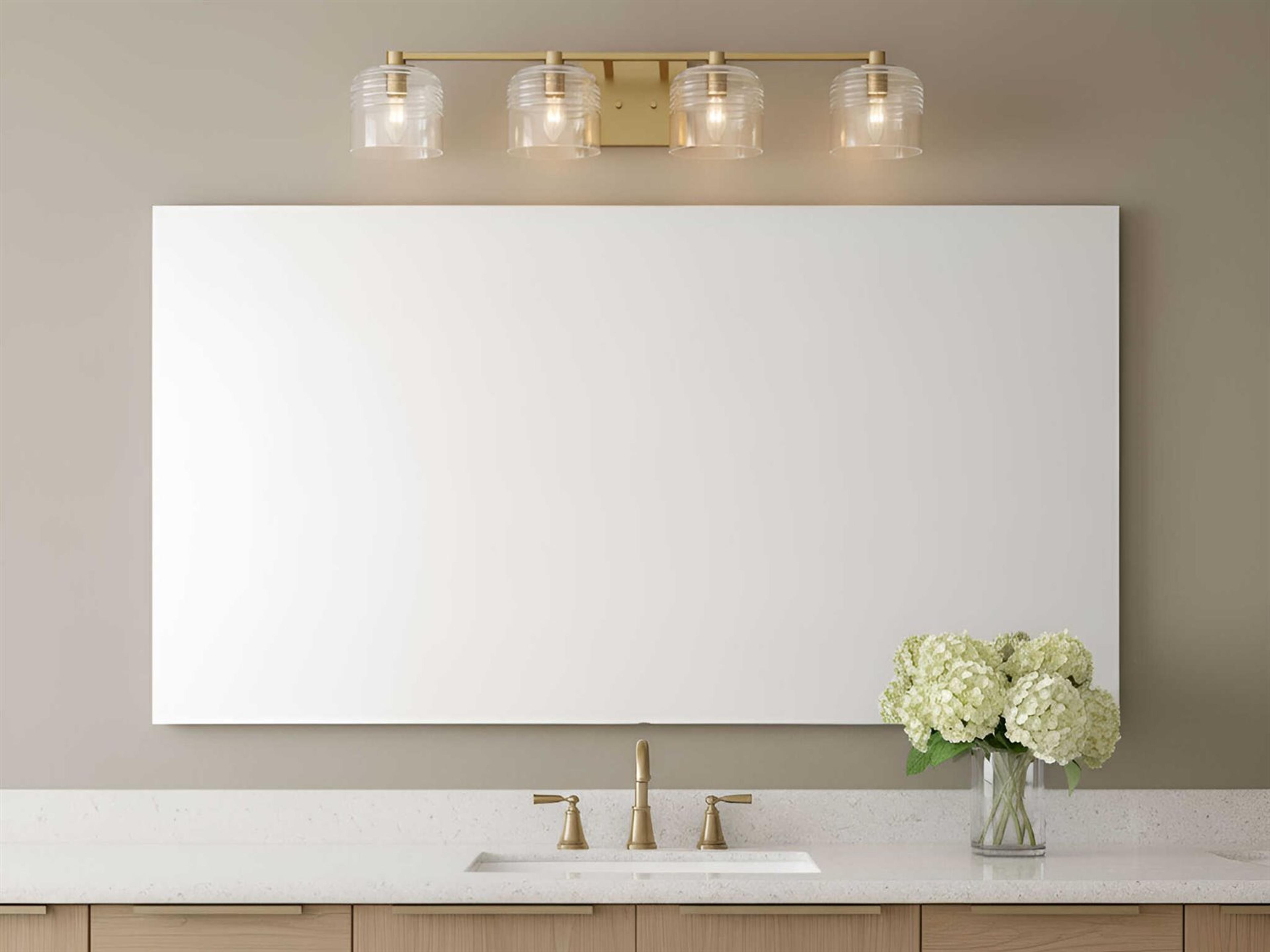 Visual Comfort Studio Lochdale 4-Light Satin Brass Vanity Light