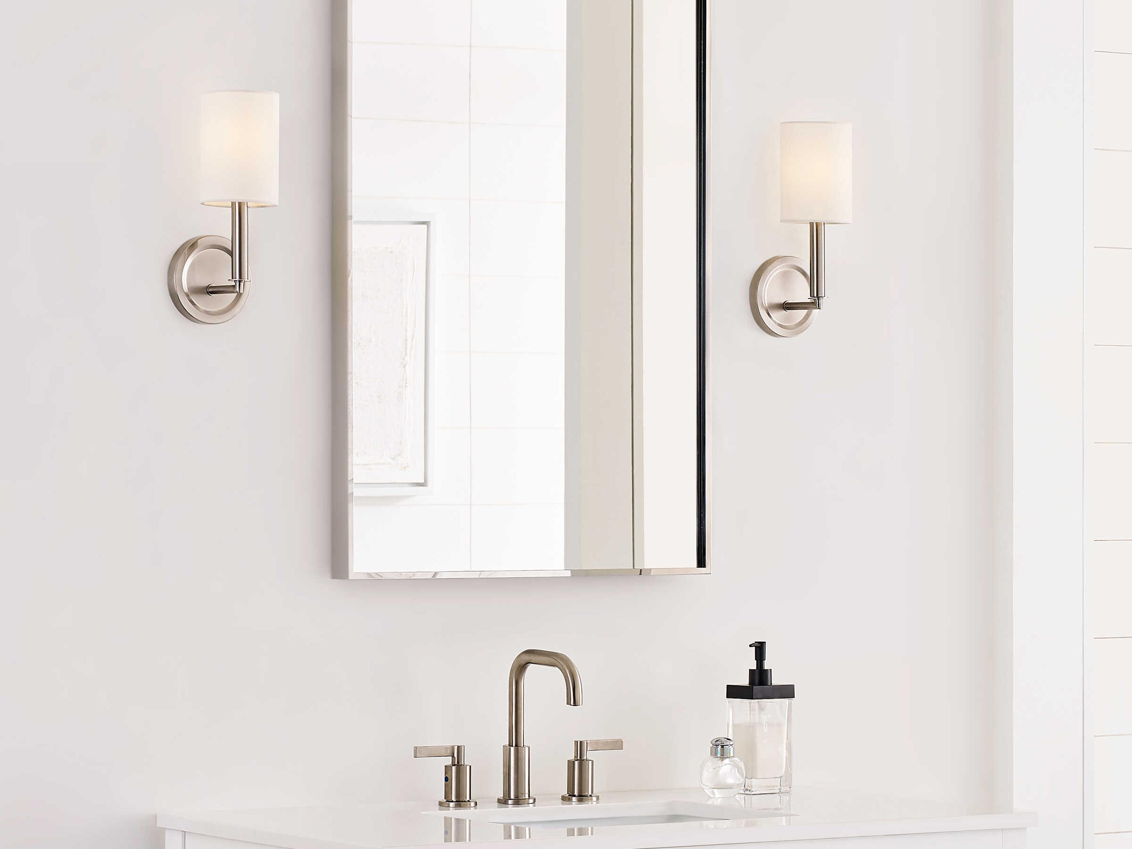 Visual Comfort Studio Egmont 1-Light Brushed Steel Wall Sconce