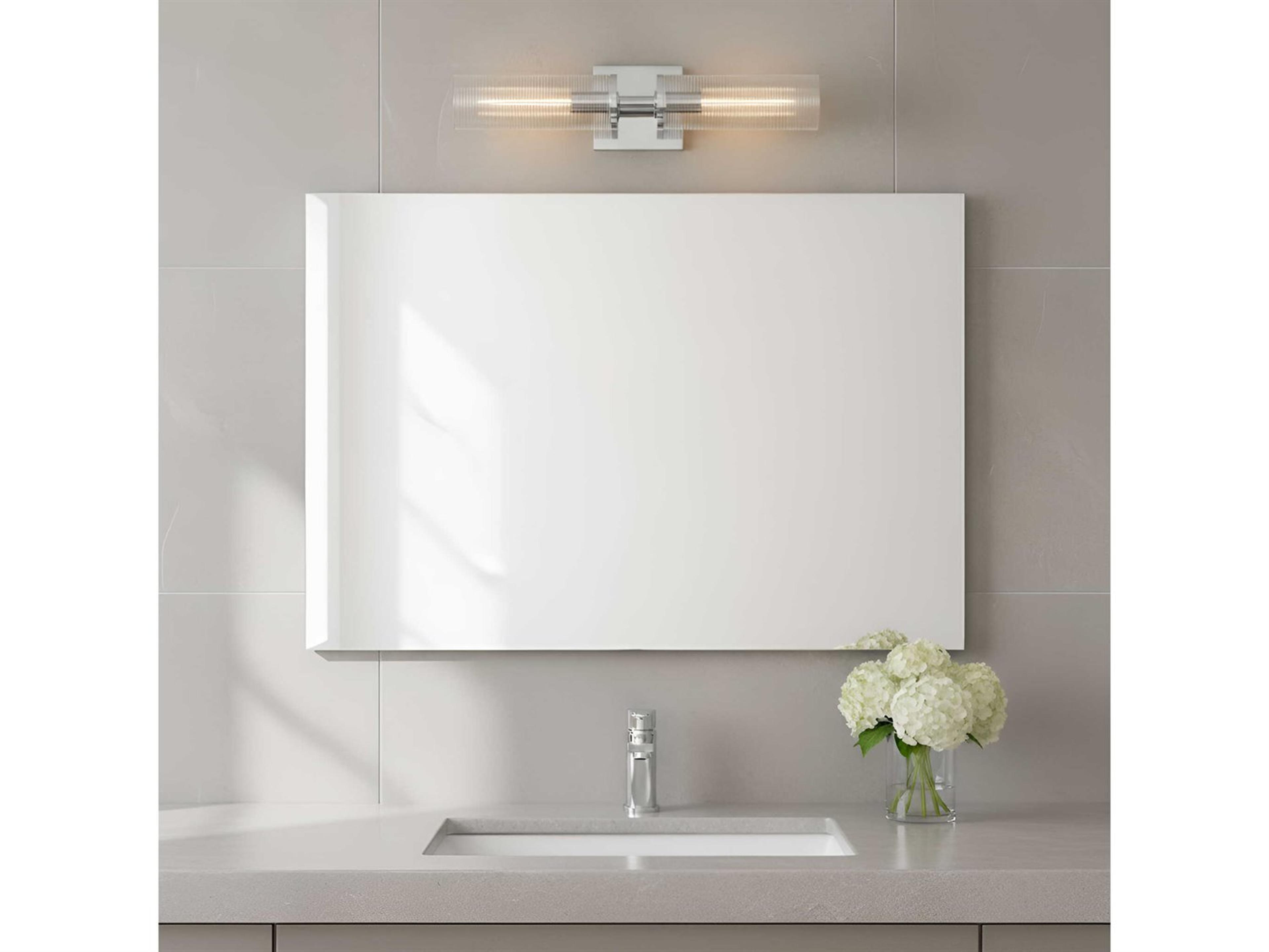 Visual Comfort Studio Sarita 2-Light Chrome Wall Sconce