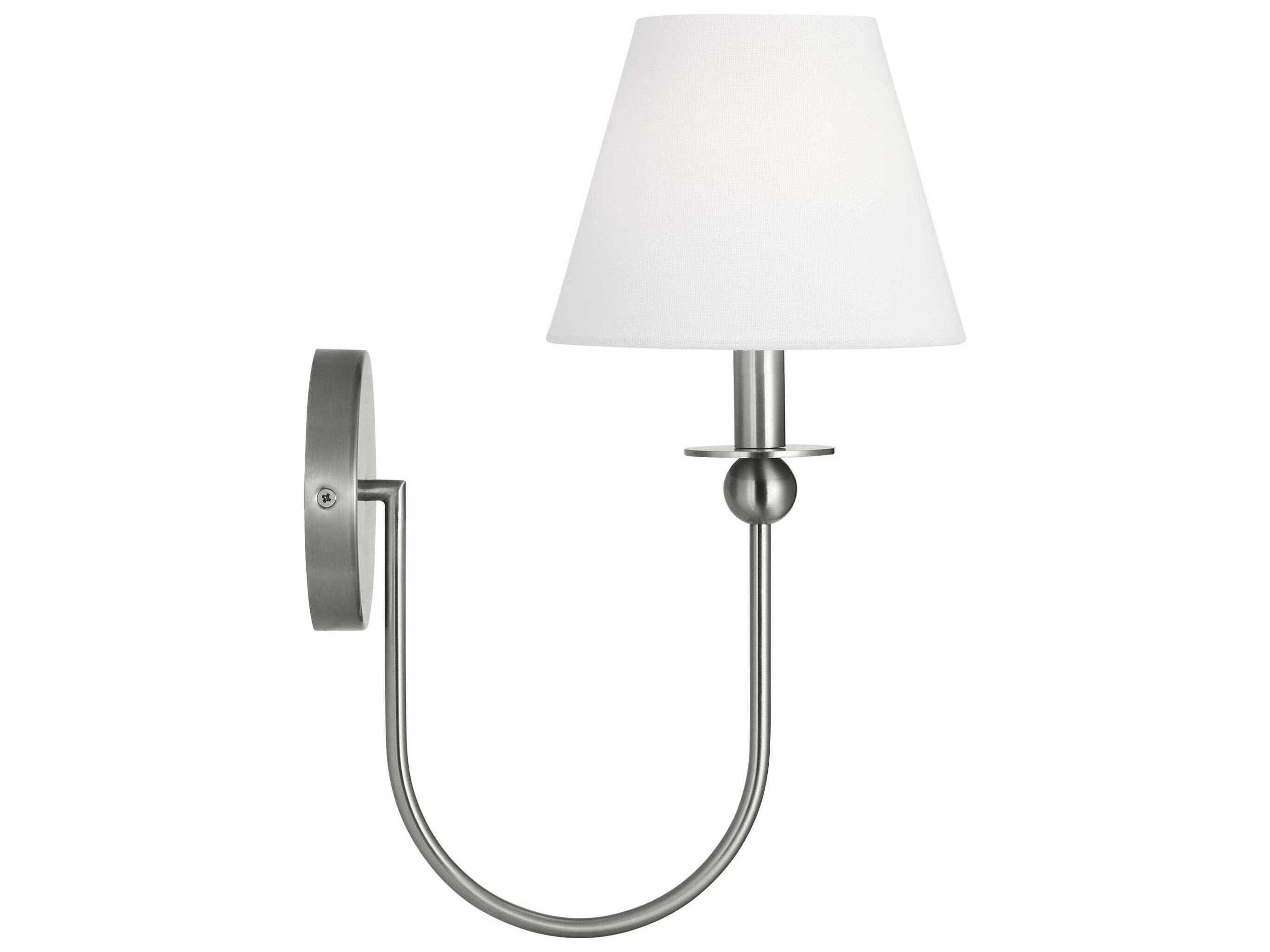 Visual Comfort Studio Elsay 1-Light Brushed Nickel Wall Sconce