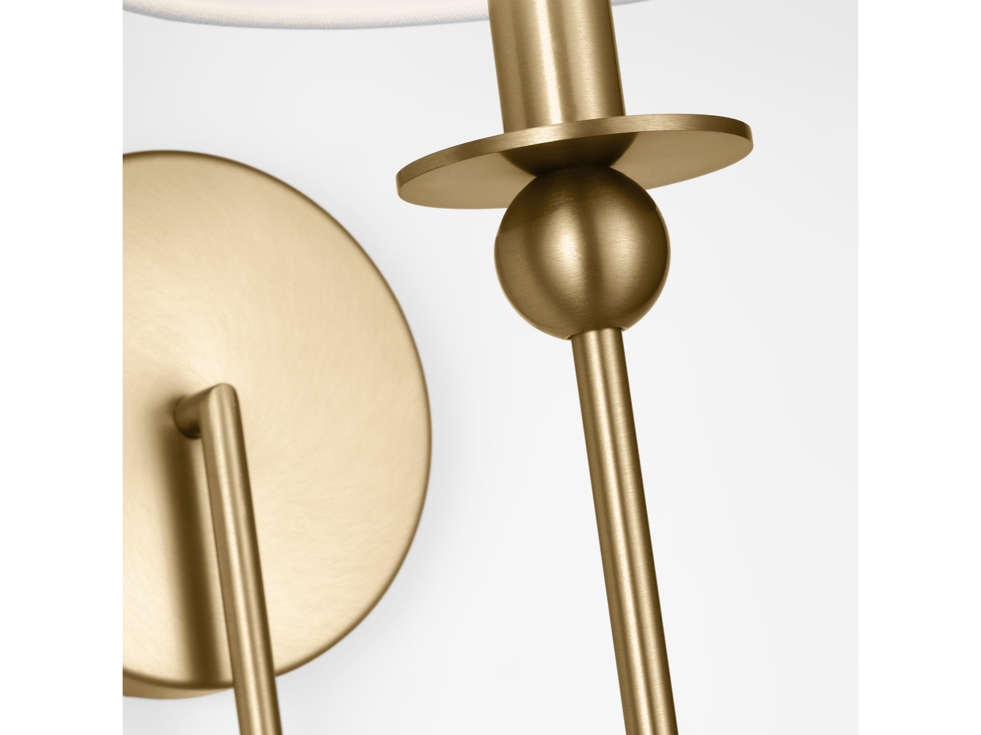 Visual Comfort Studio Elsay 1-Light Satin Brass Wall Sconce