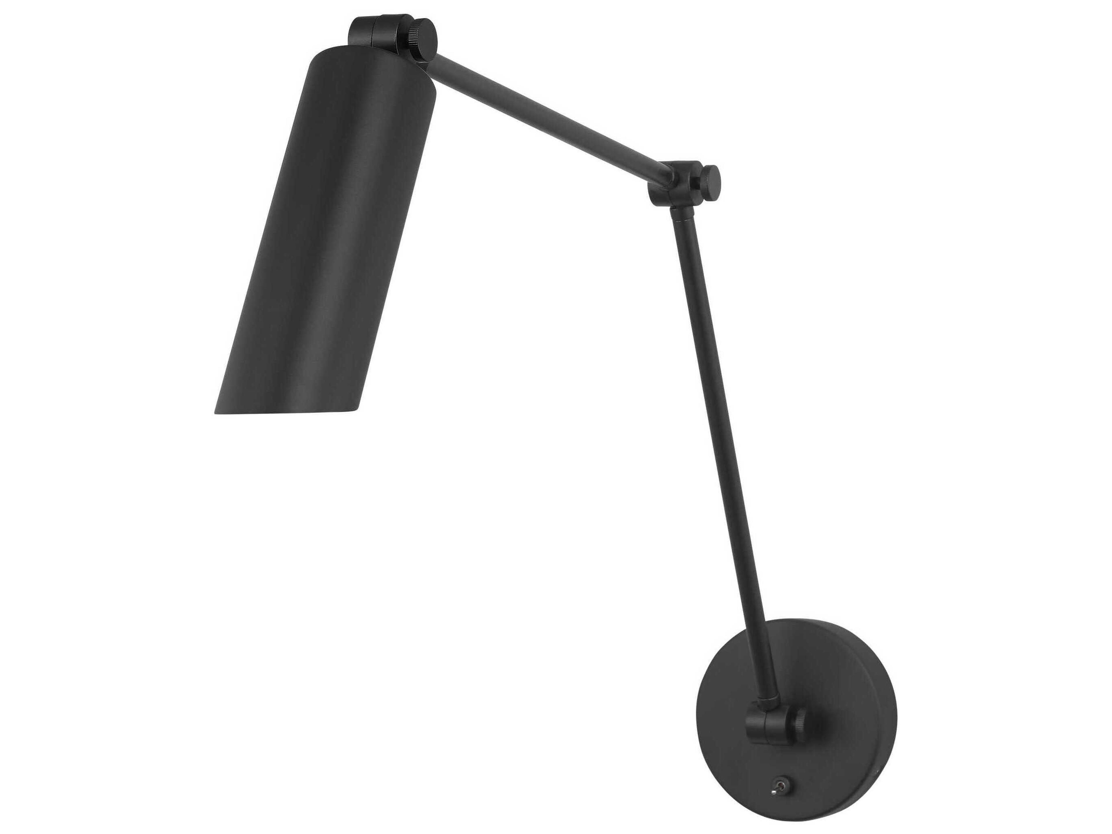Frasar 1-Light Midnight Black Swing Wall Sconce