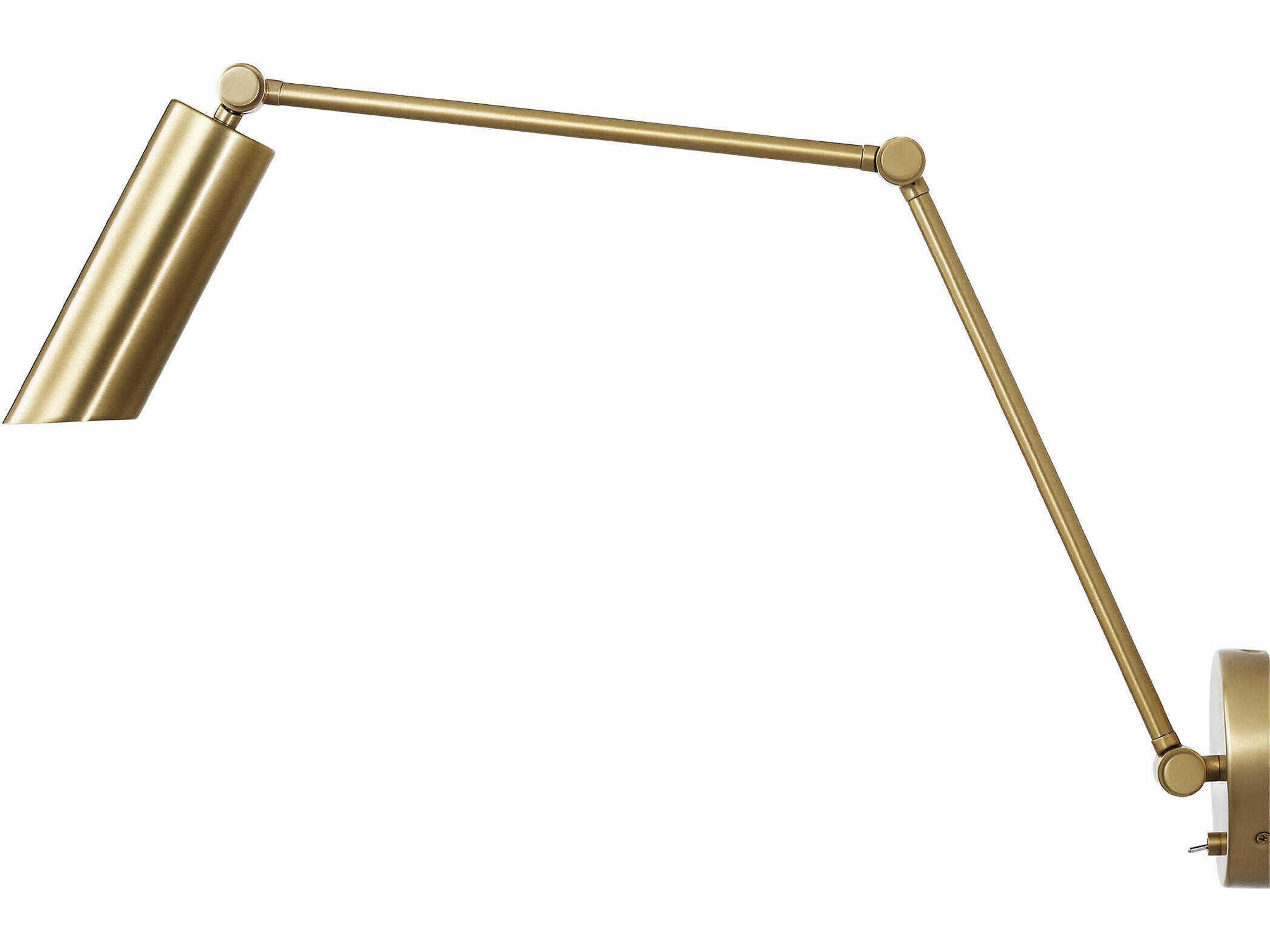 Visual Comfort Studio Frasar 1-Light Satin Brass Swing Wall Sconce