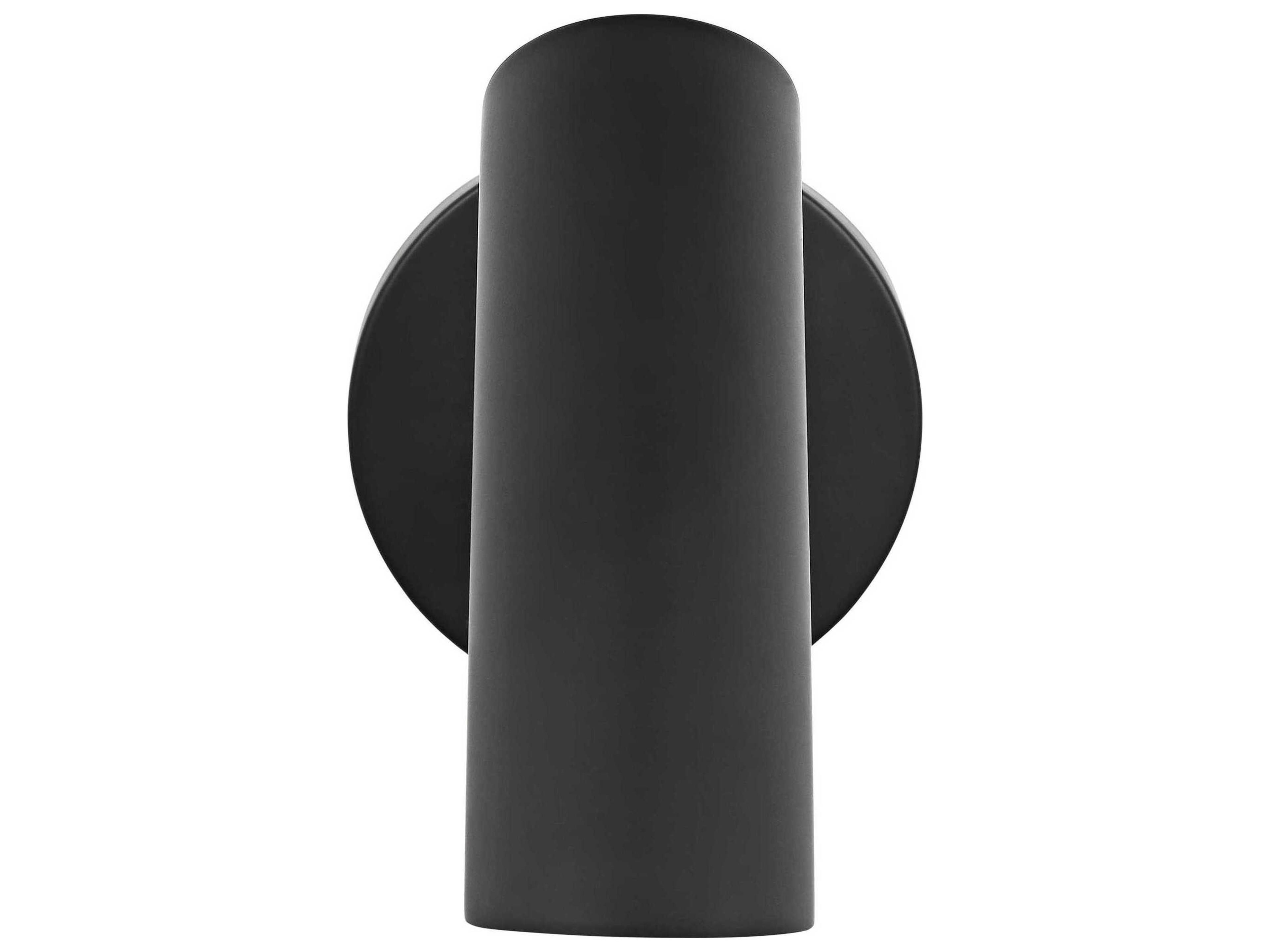 1 Light Wall Sconce Frasar Midnight Black Adjustable
