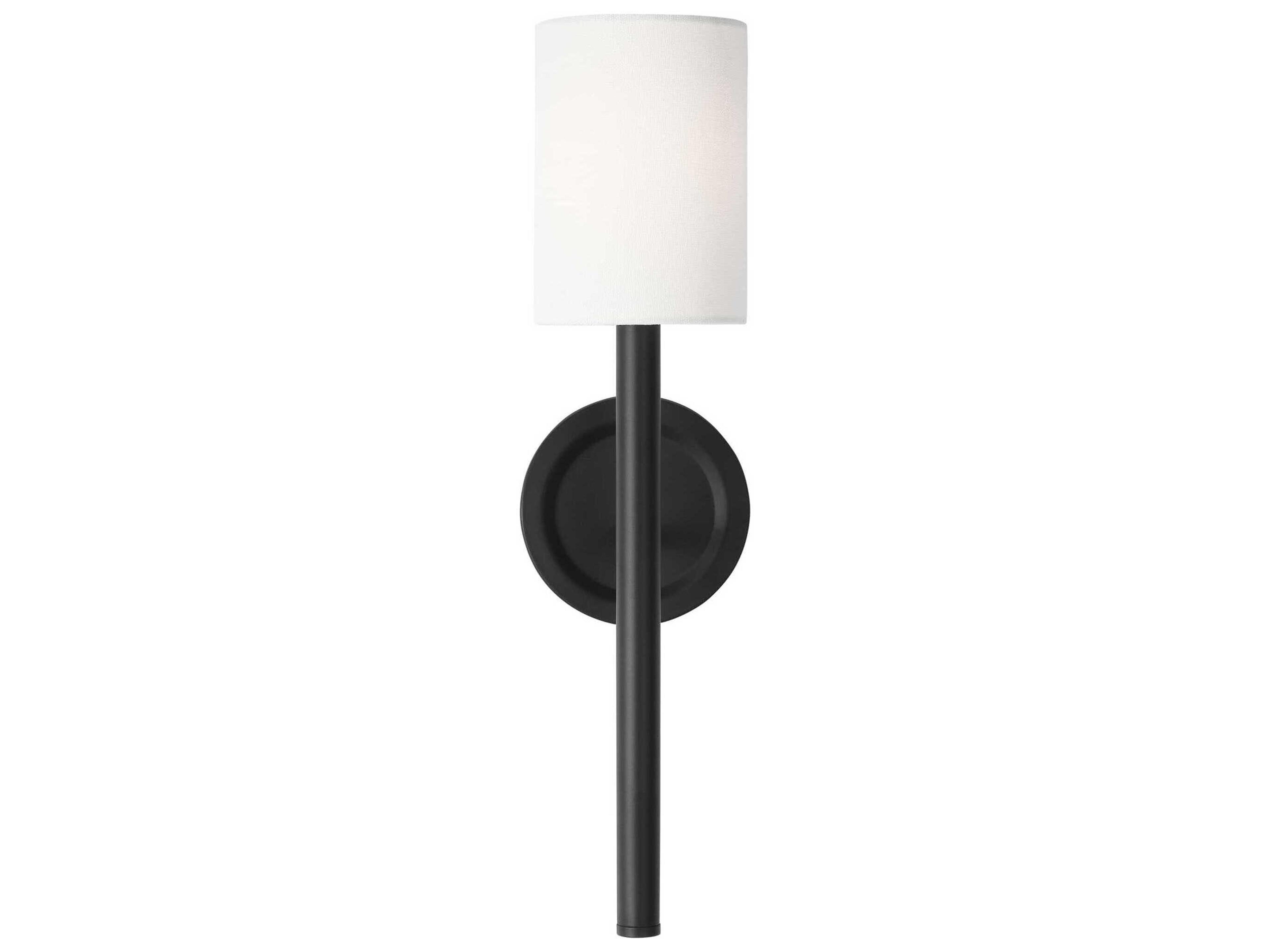 Egmont Midnight Black 1-Light Tall Wall Sconce