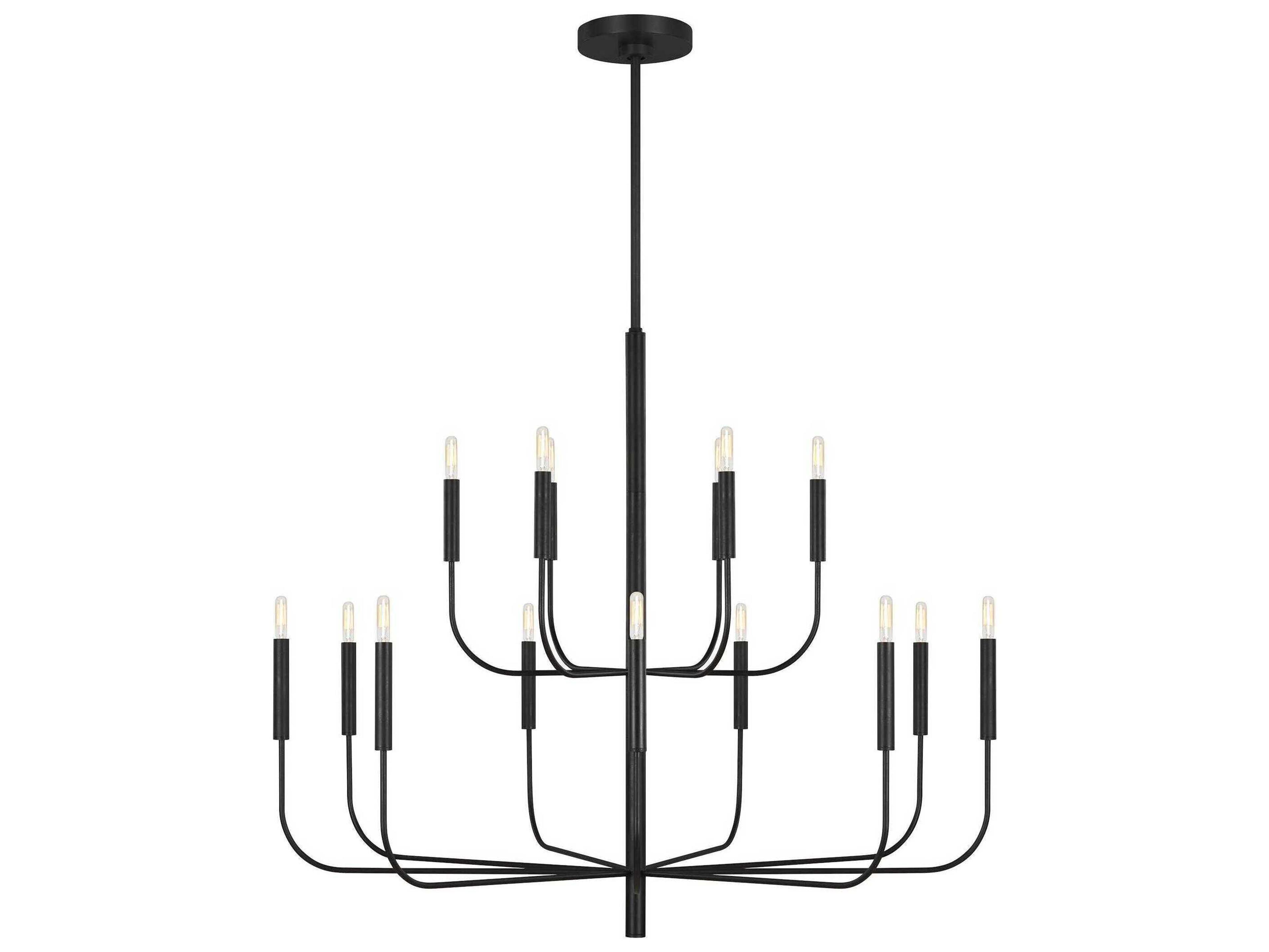 Brianna 15 Light Aged Iron Multi Tier Chandelier Modern Minimalist Ceiling Light