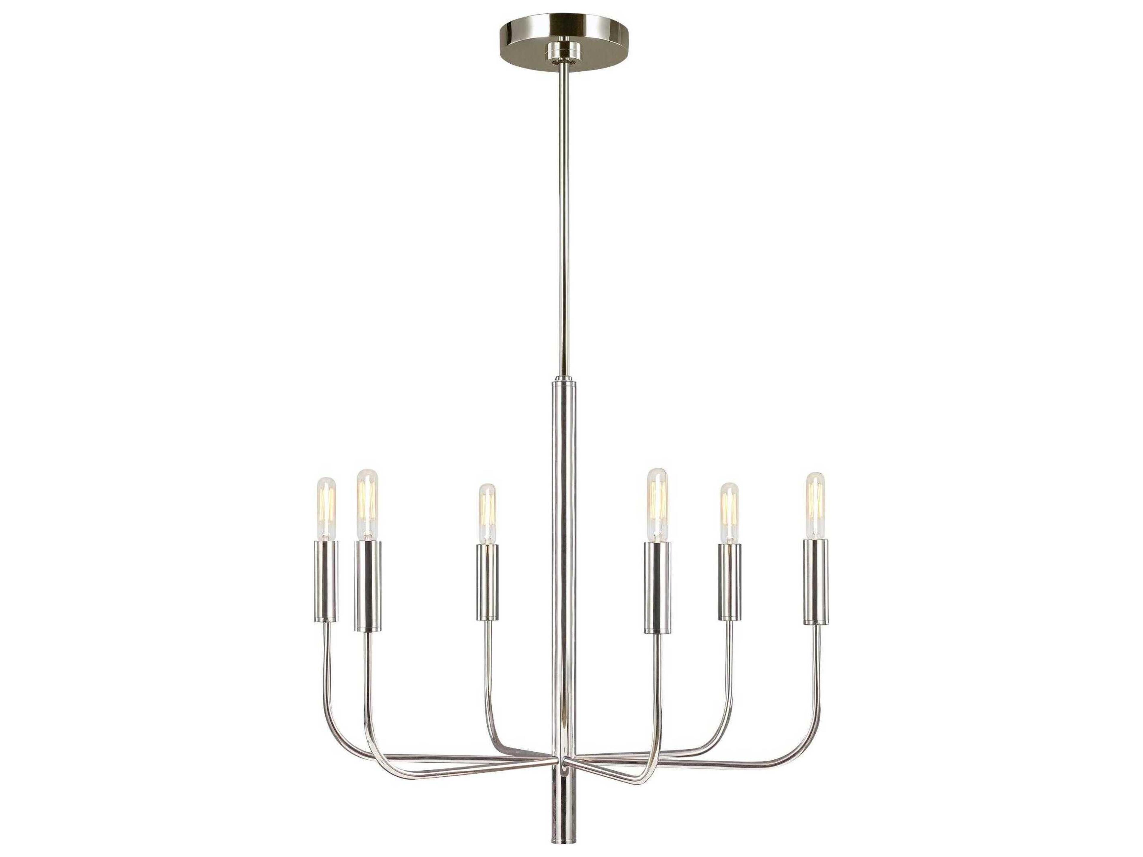 Brianna 6 Light Chandelier Polished Nickel