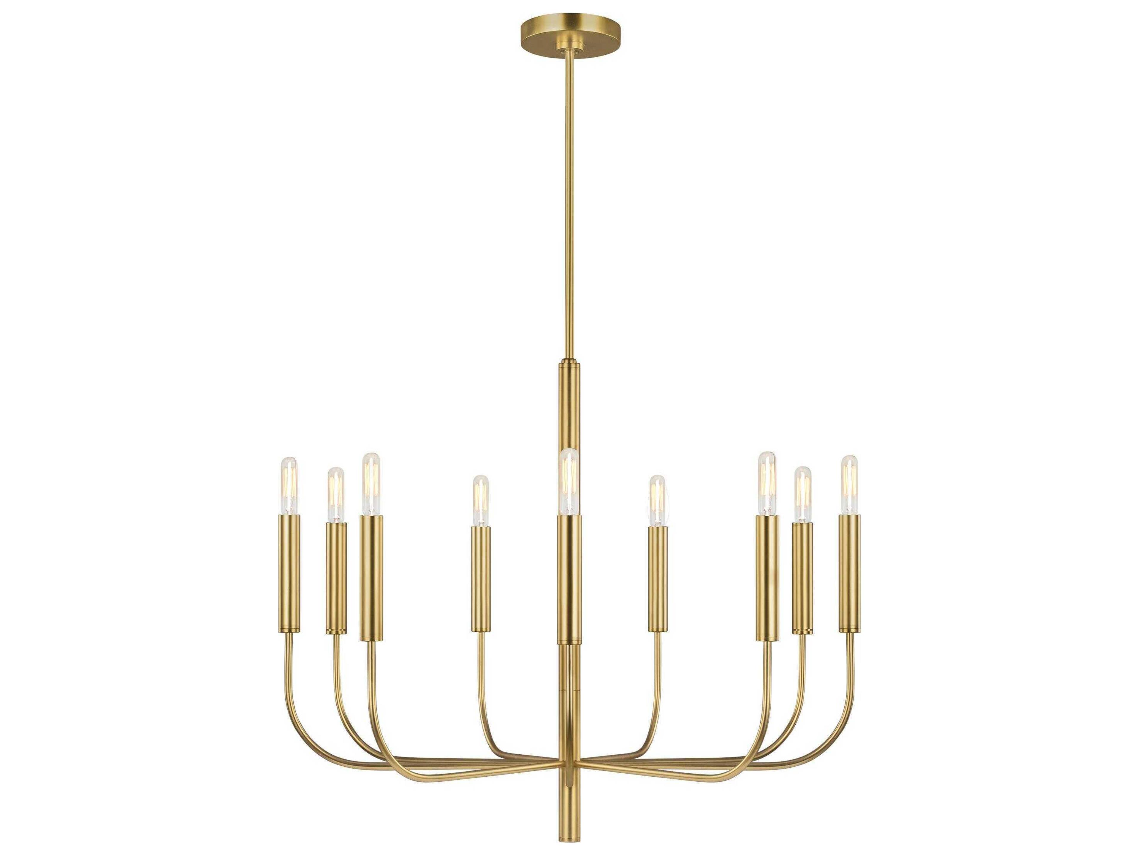 Brianna 9 Light Burnished Brass Chandelier