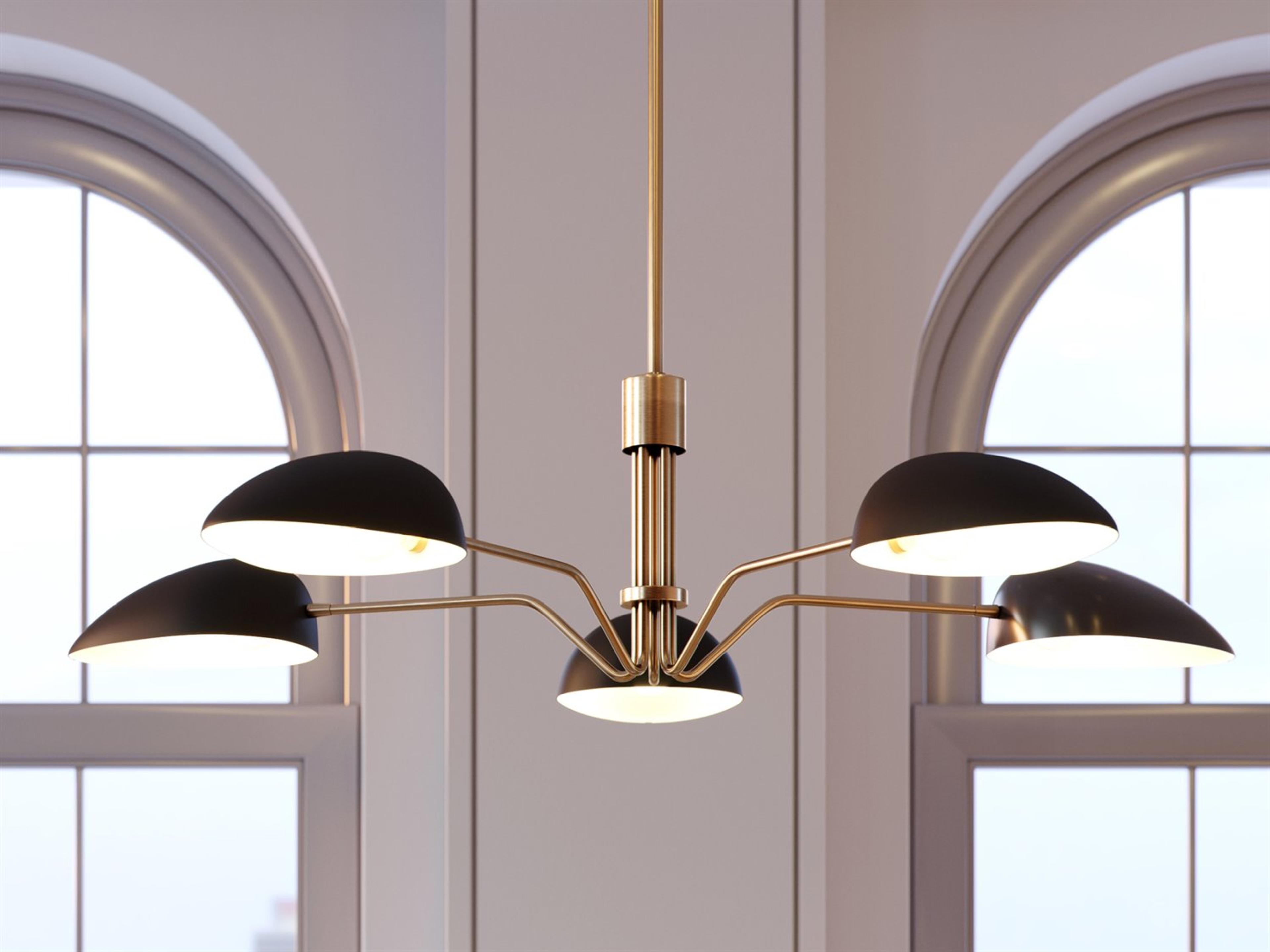 Visual Comfort Studio Jane 5-Light Midnight Black Candelabra Chandelier