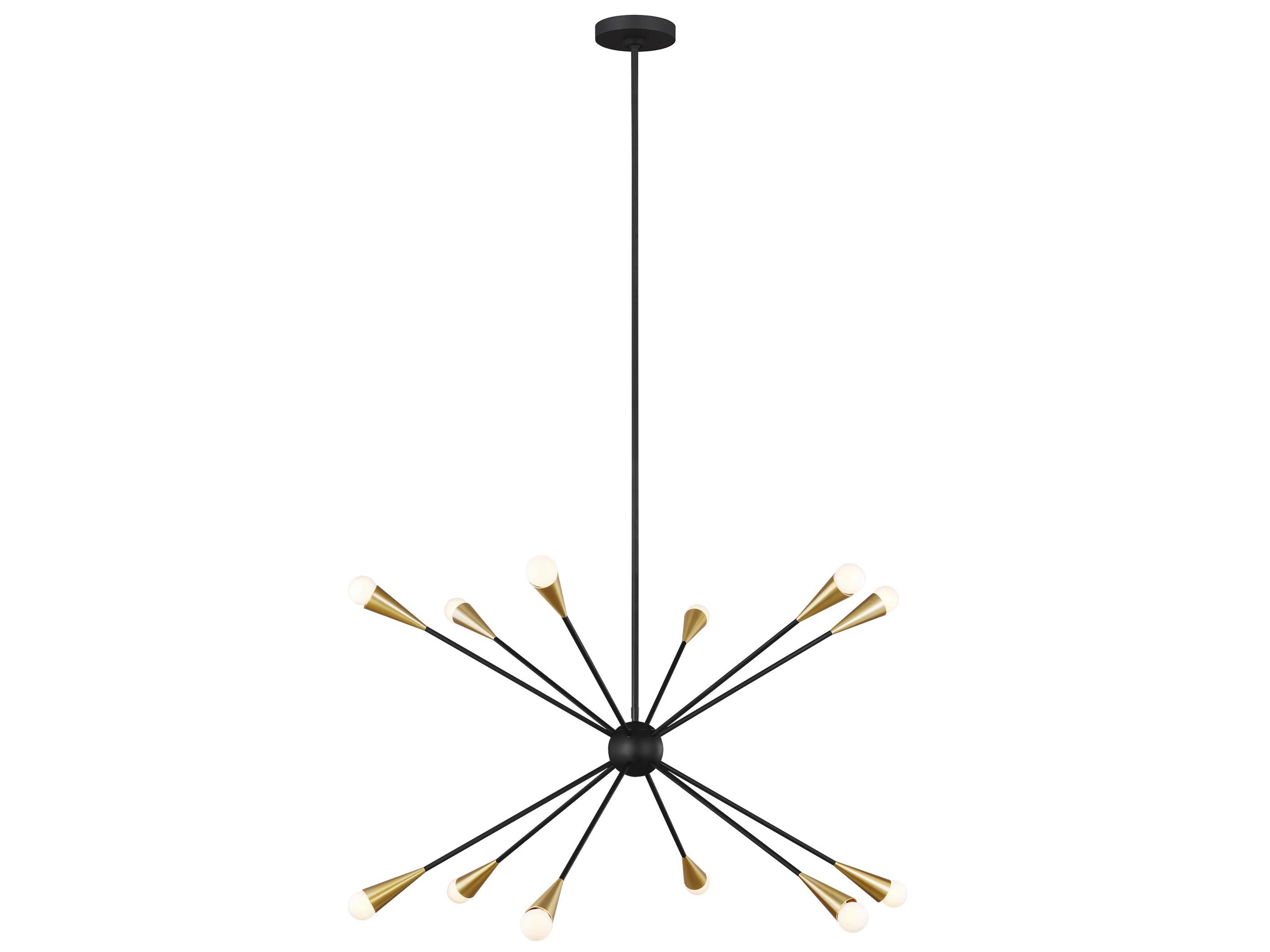 Jax 12-Light Sputnik Chandelier Midnight Black