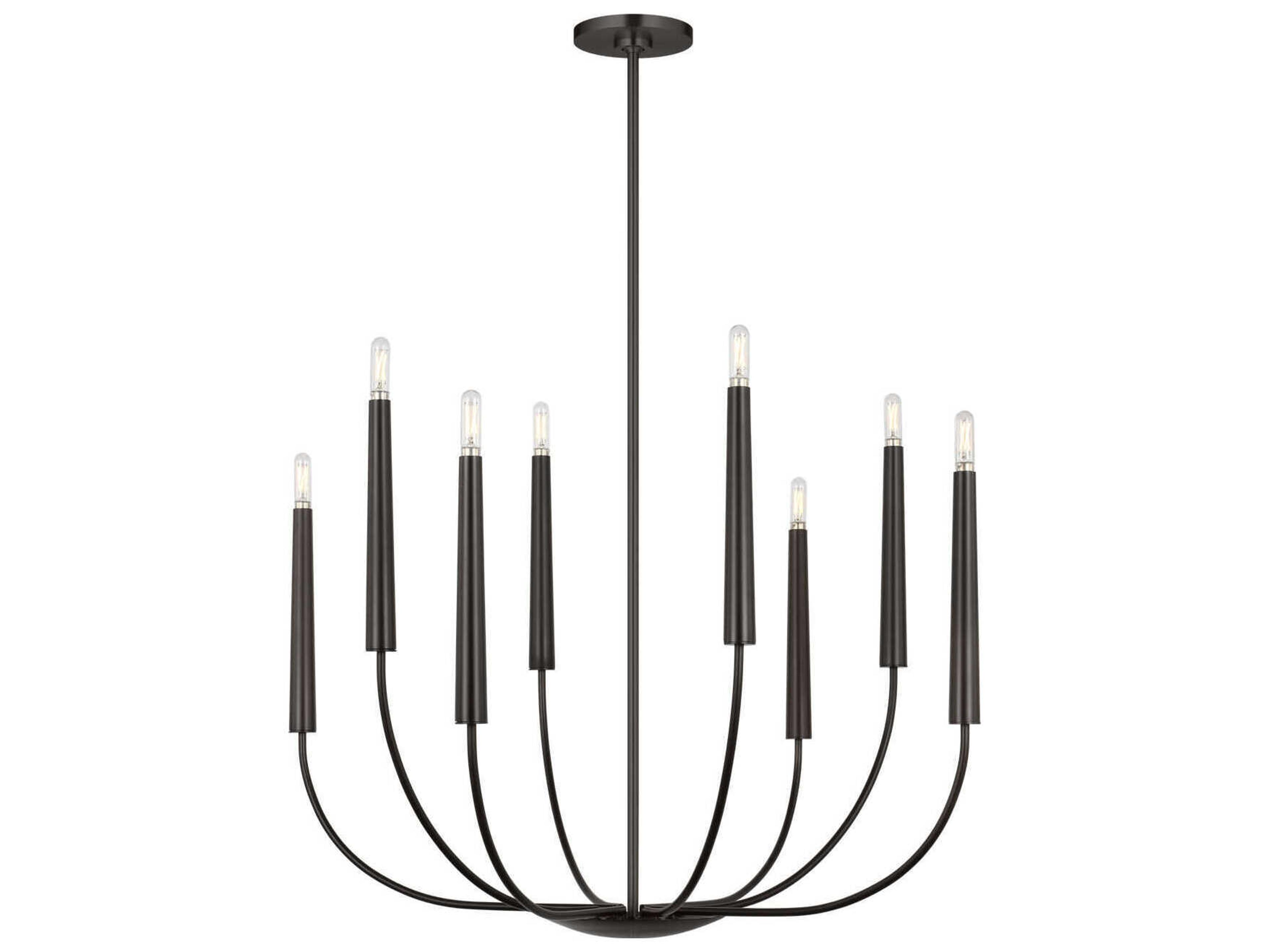 Lois 8-Light Aged Iron Black Chandelier