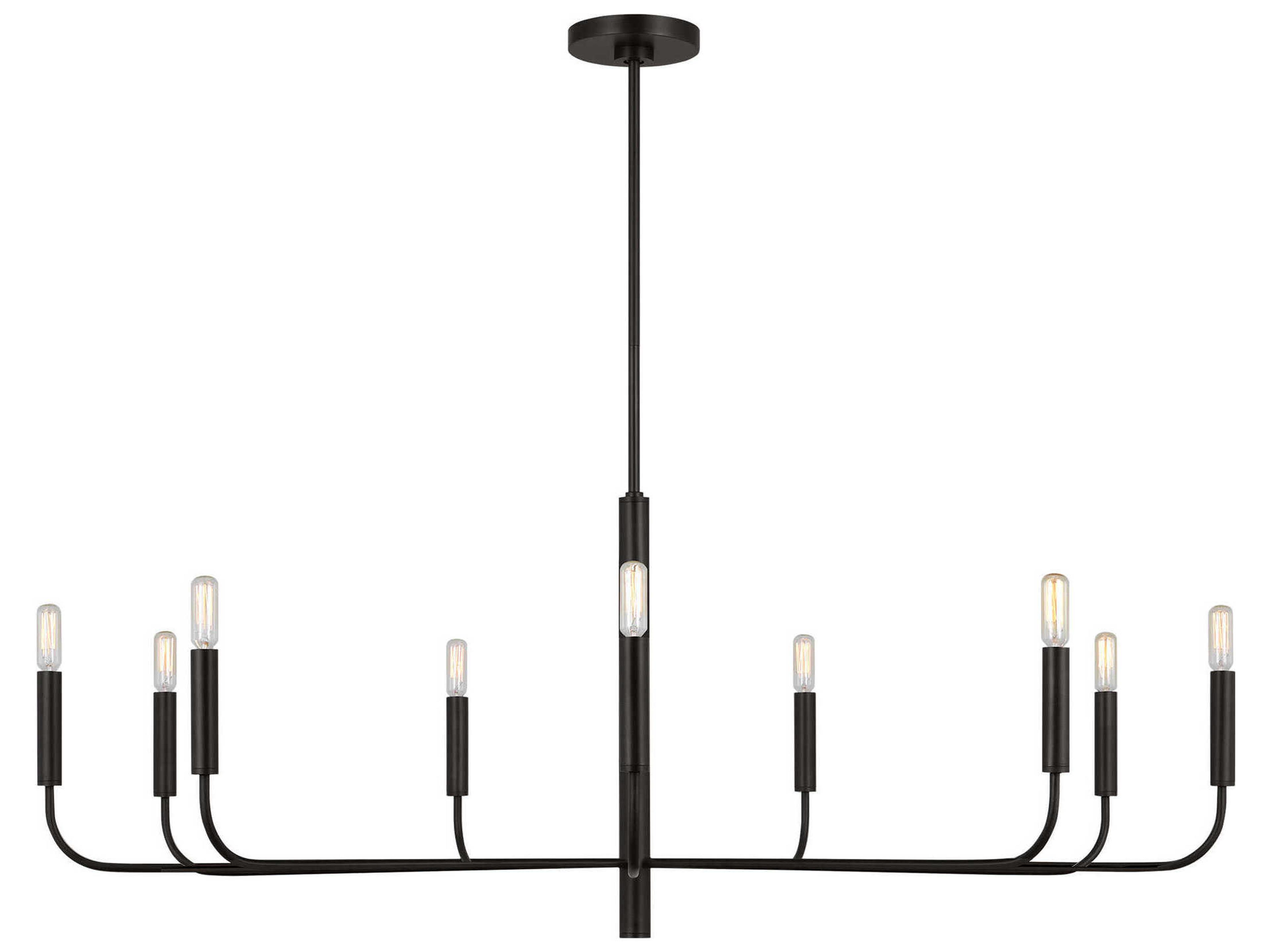 Visual Comfort Studio Brianna 9-Light Aged Iron Black Candelabra Chandelier