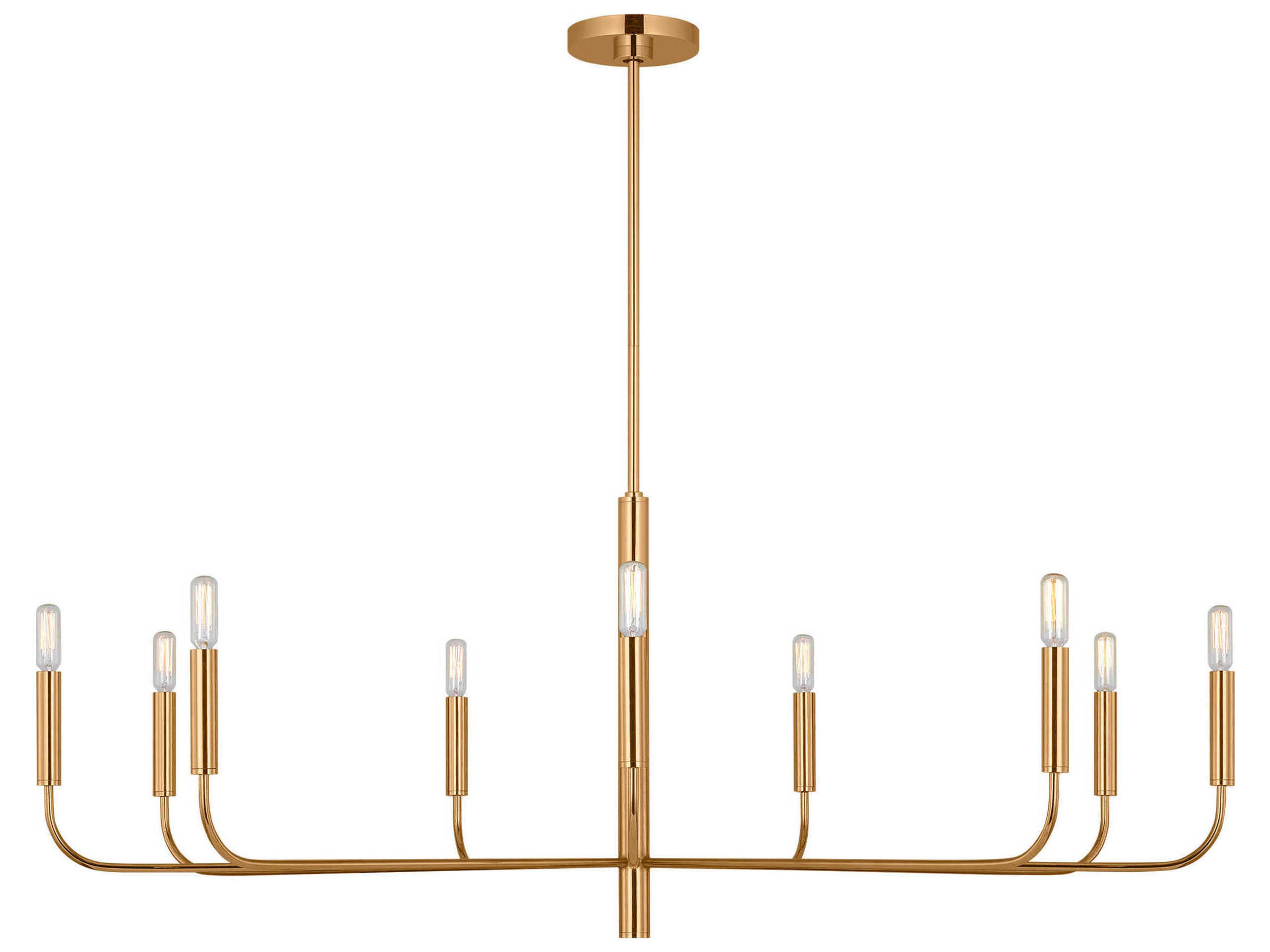 Visual Comfort Studio Brianna 9-Light Burnished Brass Candelabra Chandelier