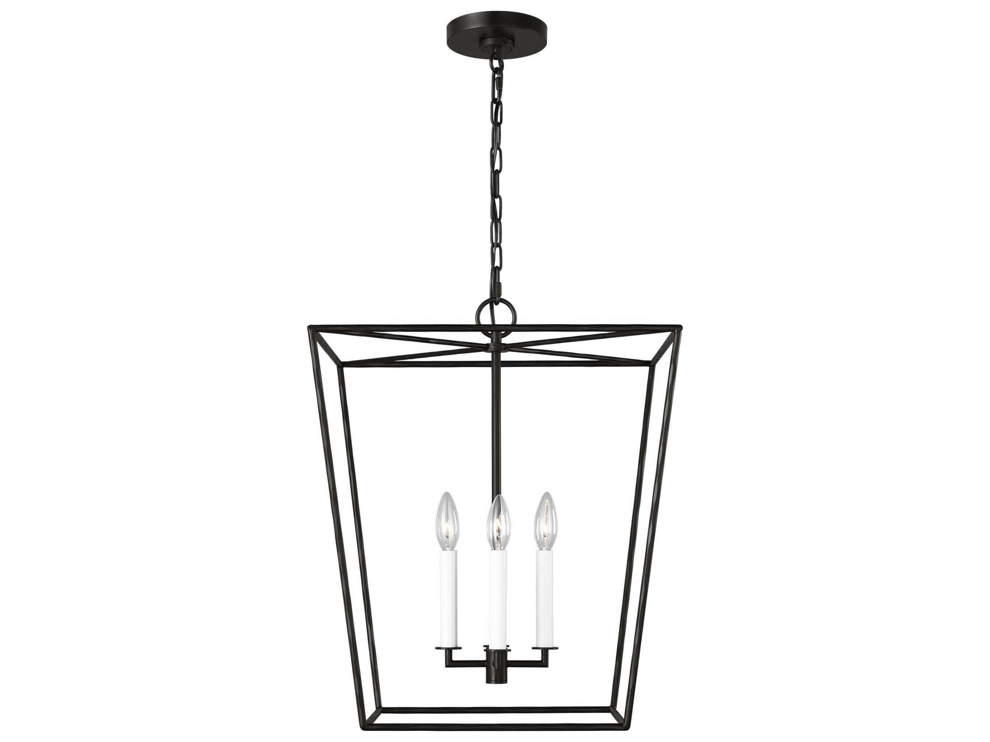 Visual Comfort Studio Viota 4-Light Aged Iron Black Pendant