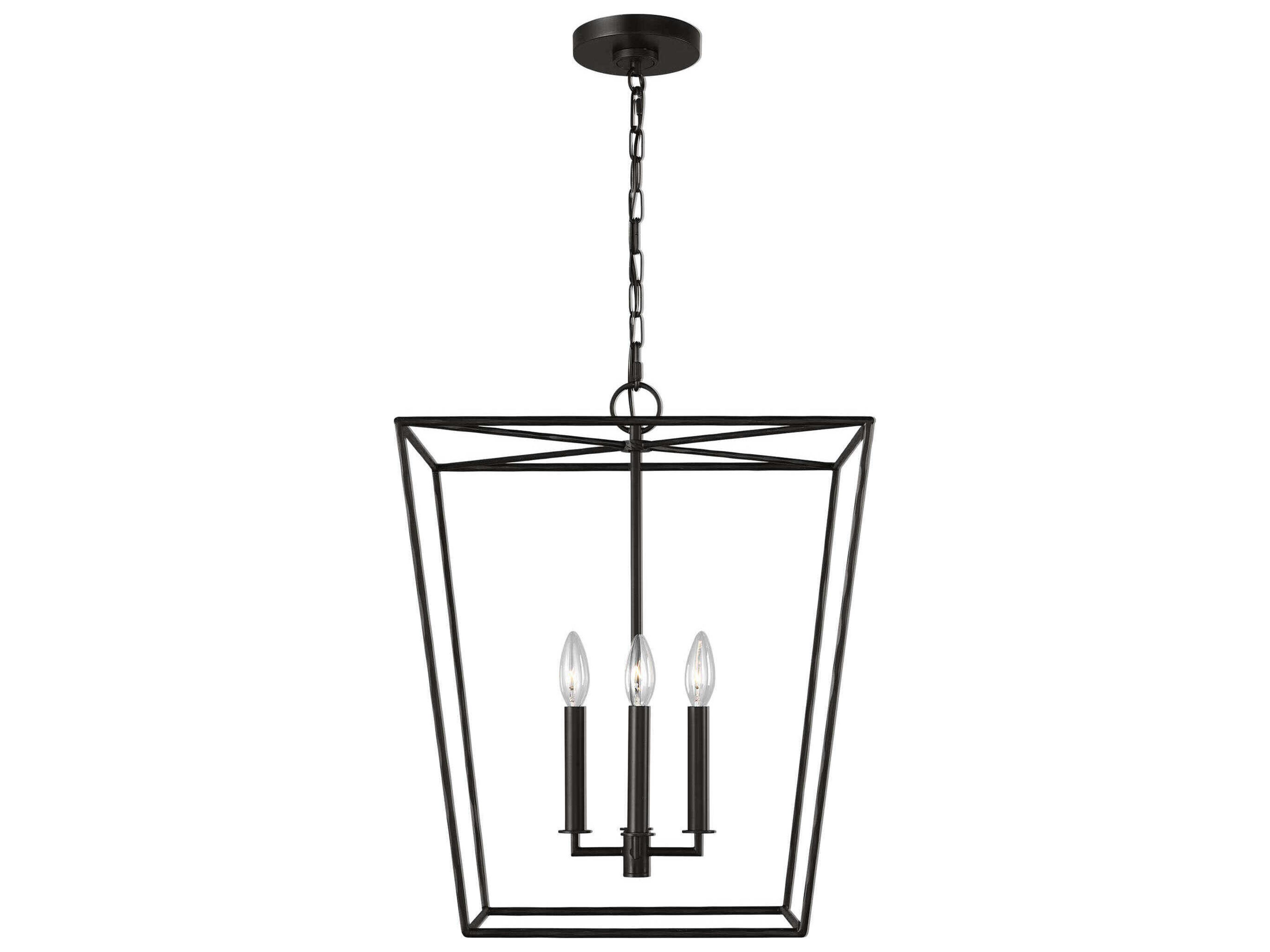 Visual Comfort Studio Viota 4-Light Aged Iron Black Pendant