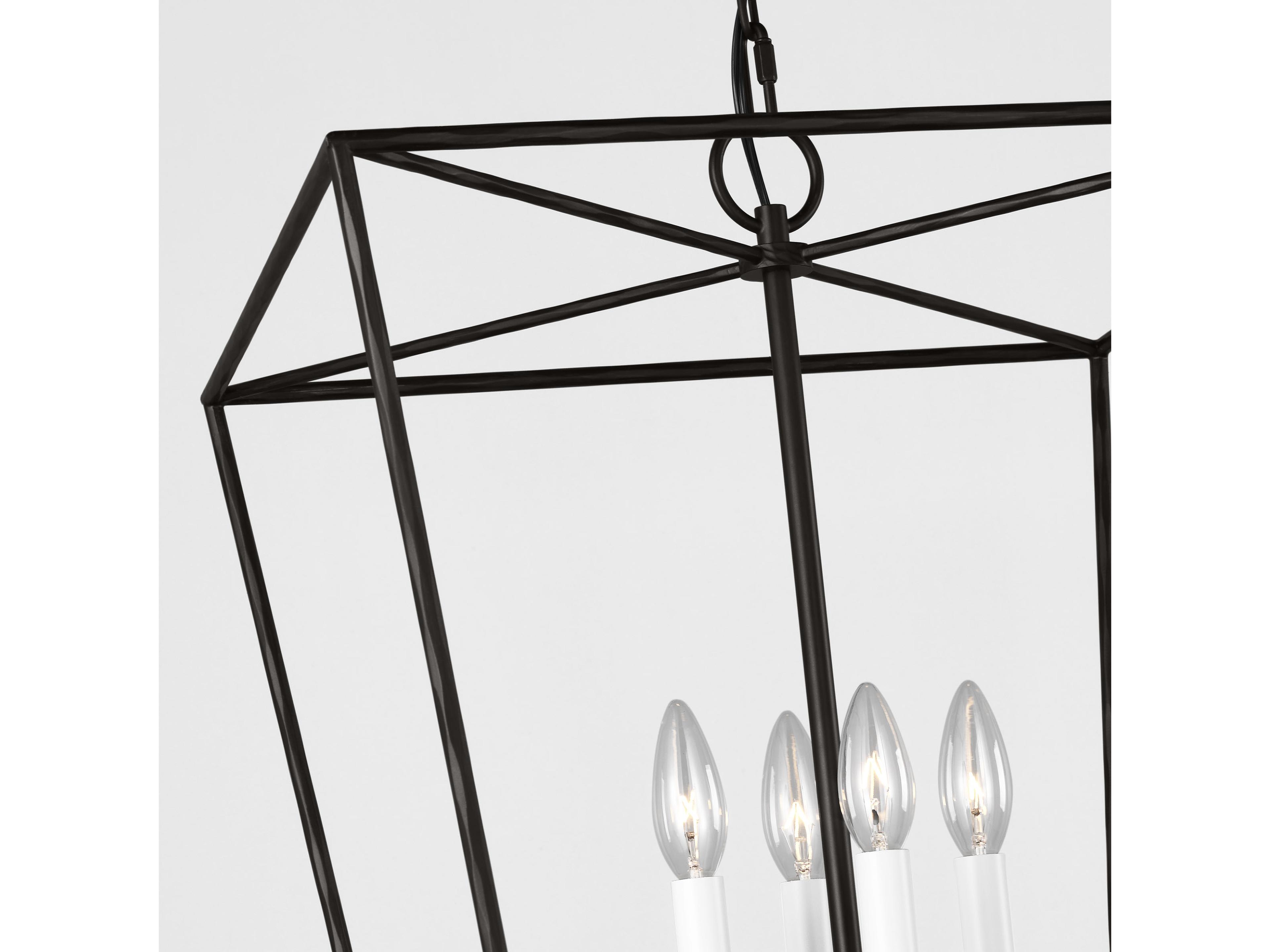 Visual Comfort Studio Viota 4-Light Aged Iron Black Pendant
