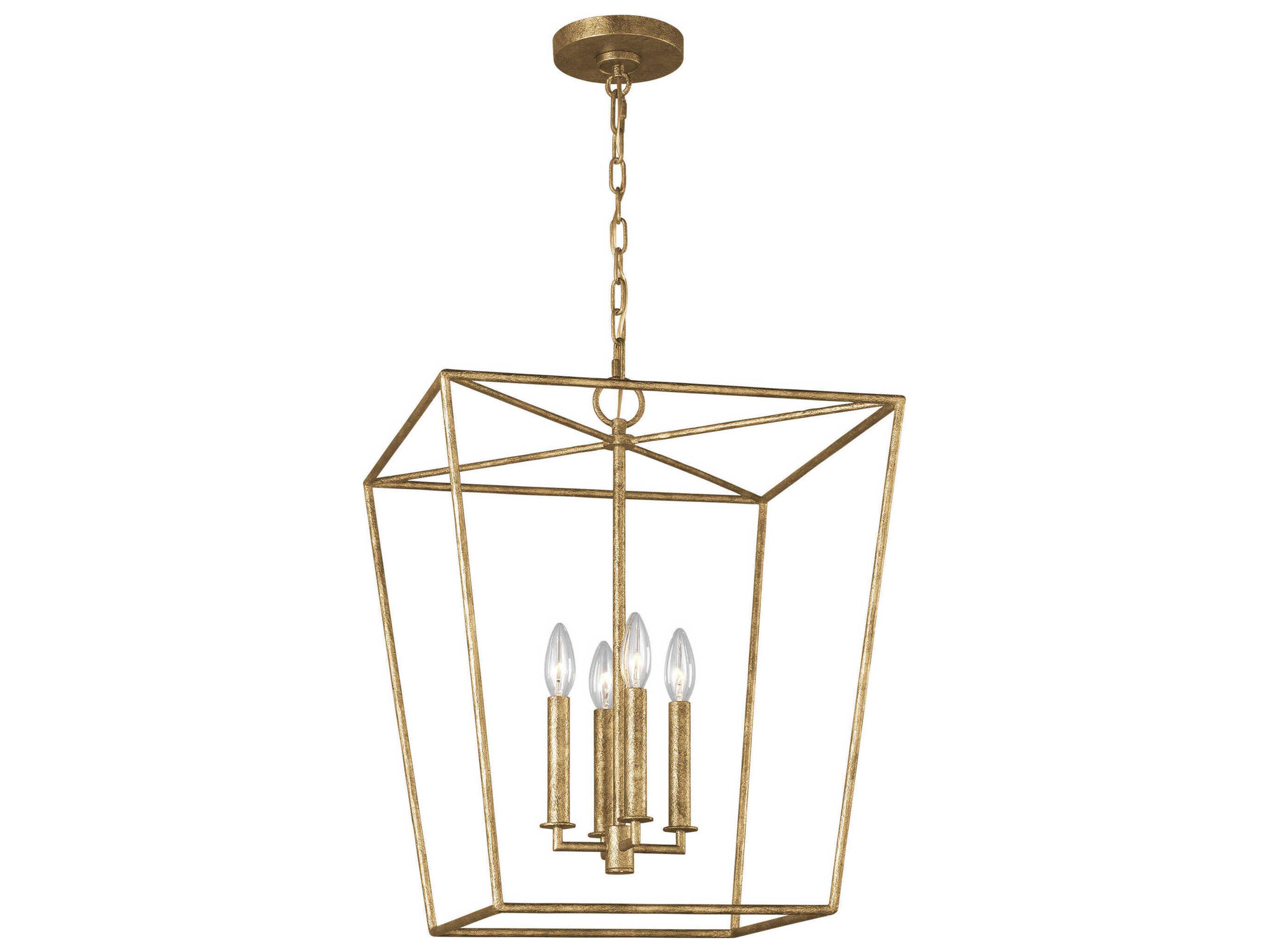 Visual Comfort Studio Viota 4-Light Casted Gild Gold Pendant