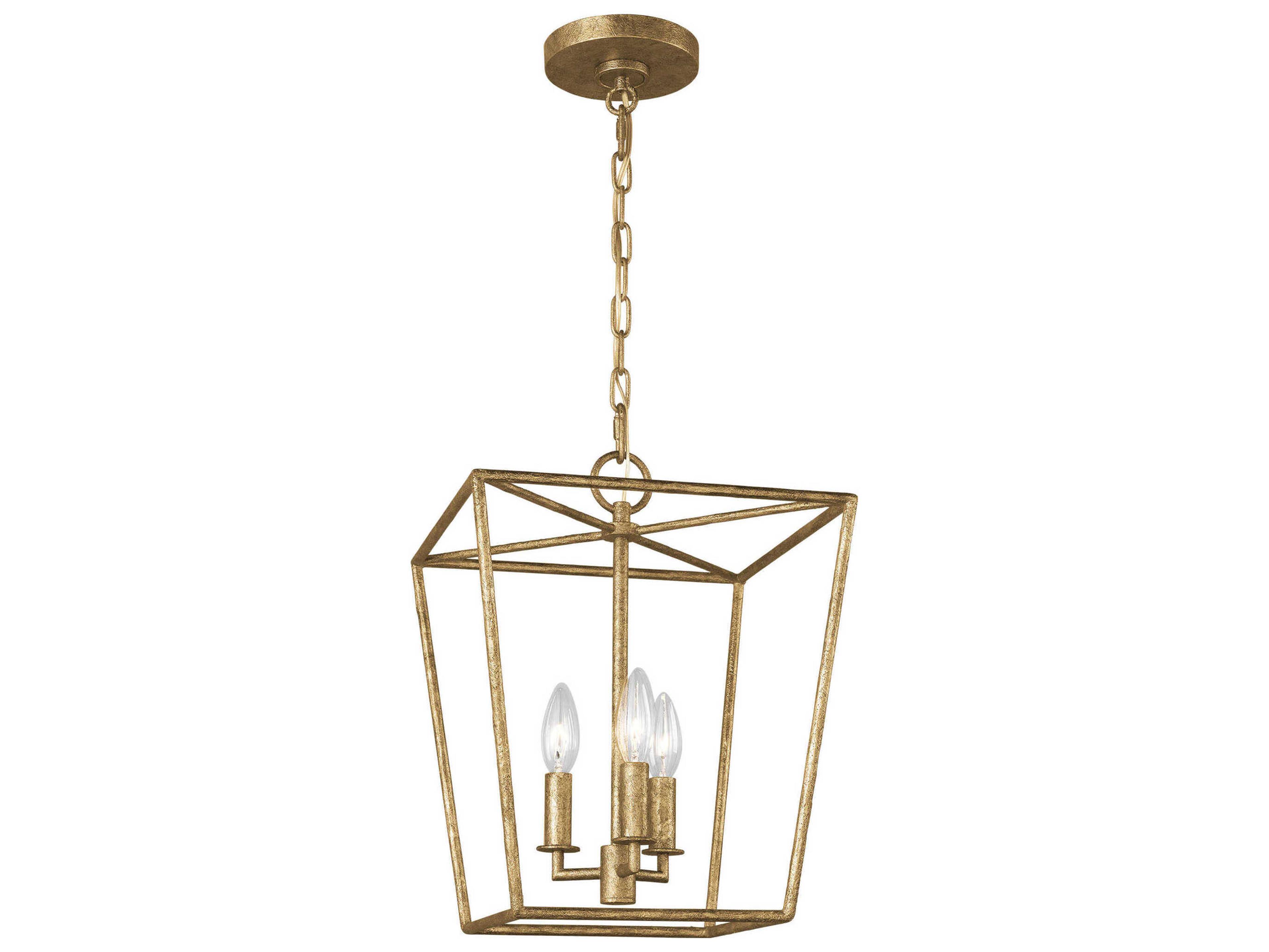 Visual Comfort Studio Viota 3-Light Casted Gild Gold Mini Pendant