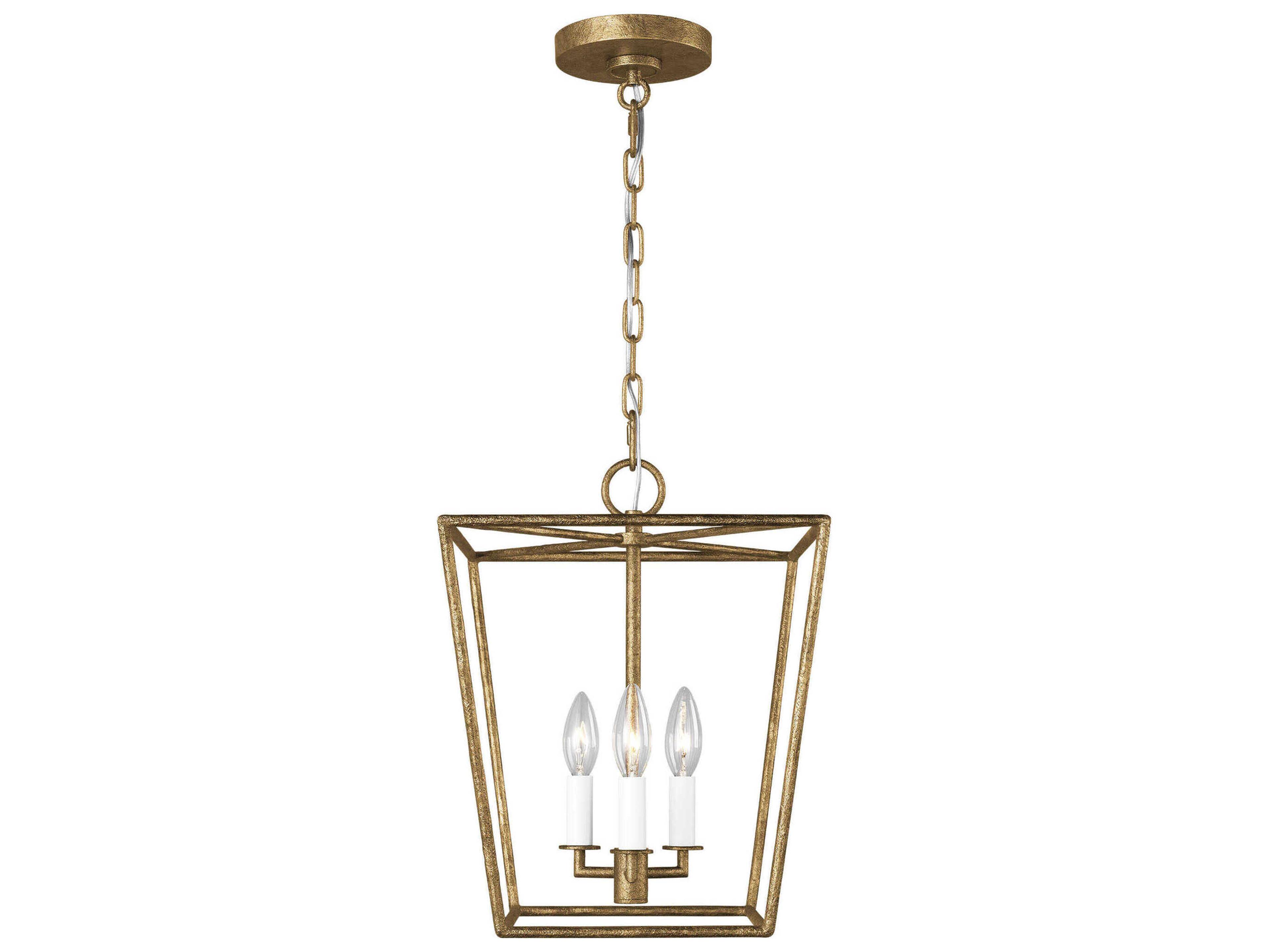 Visual Comfort Studio Viota 3-Light Casted Gild Gold Mini Pendant