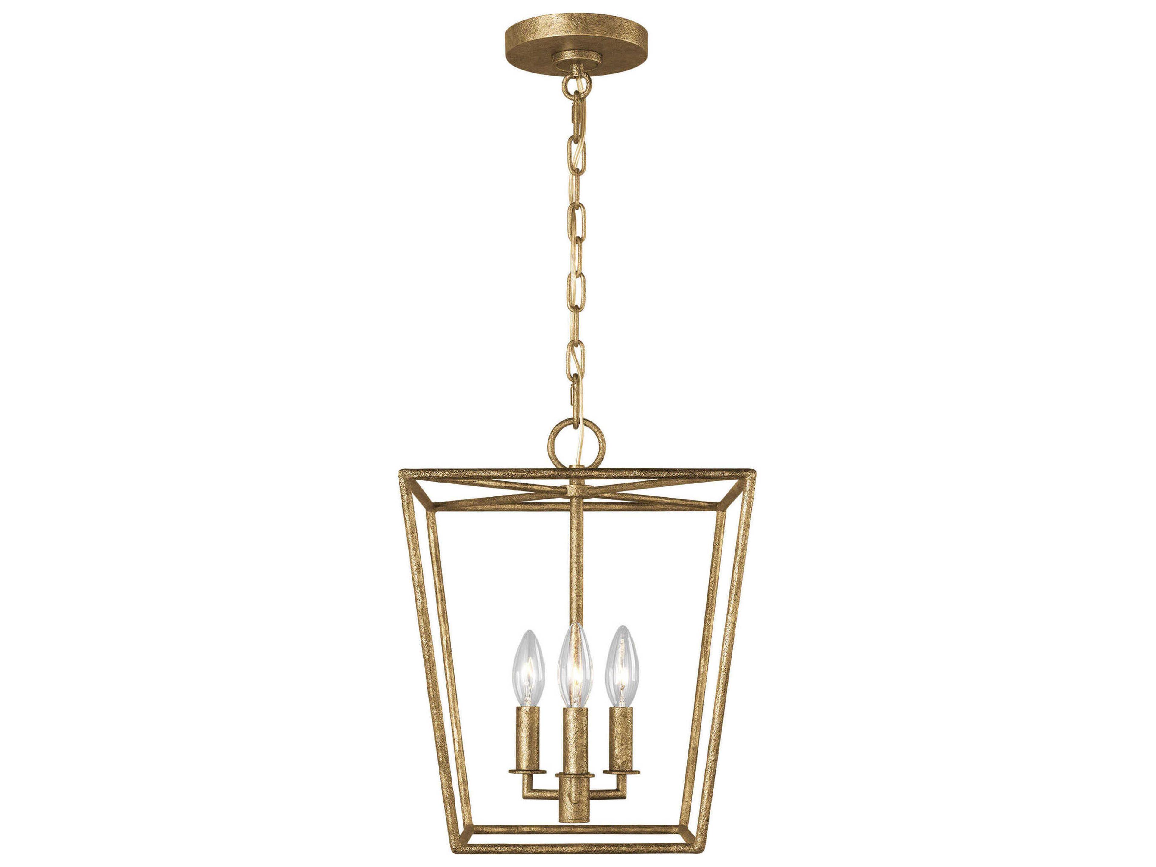 Visual Comfort Studio Viota 3-Light Casted Gild Gold Mini Pendant