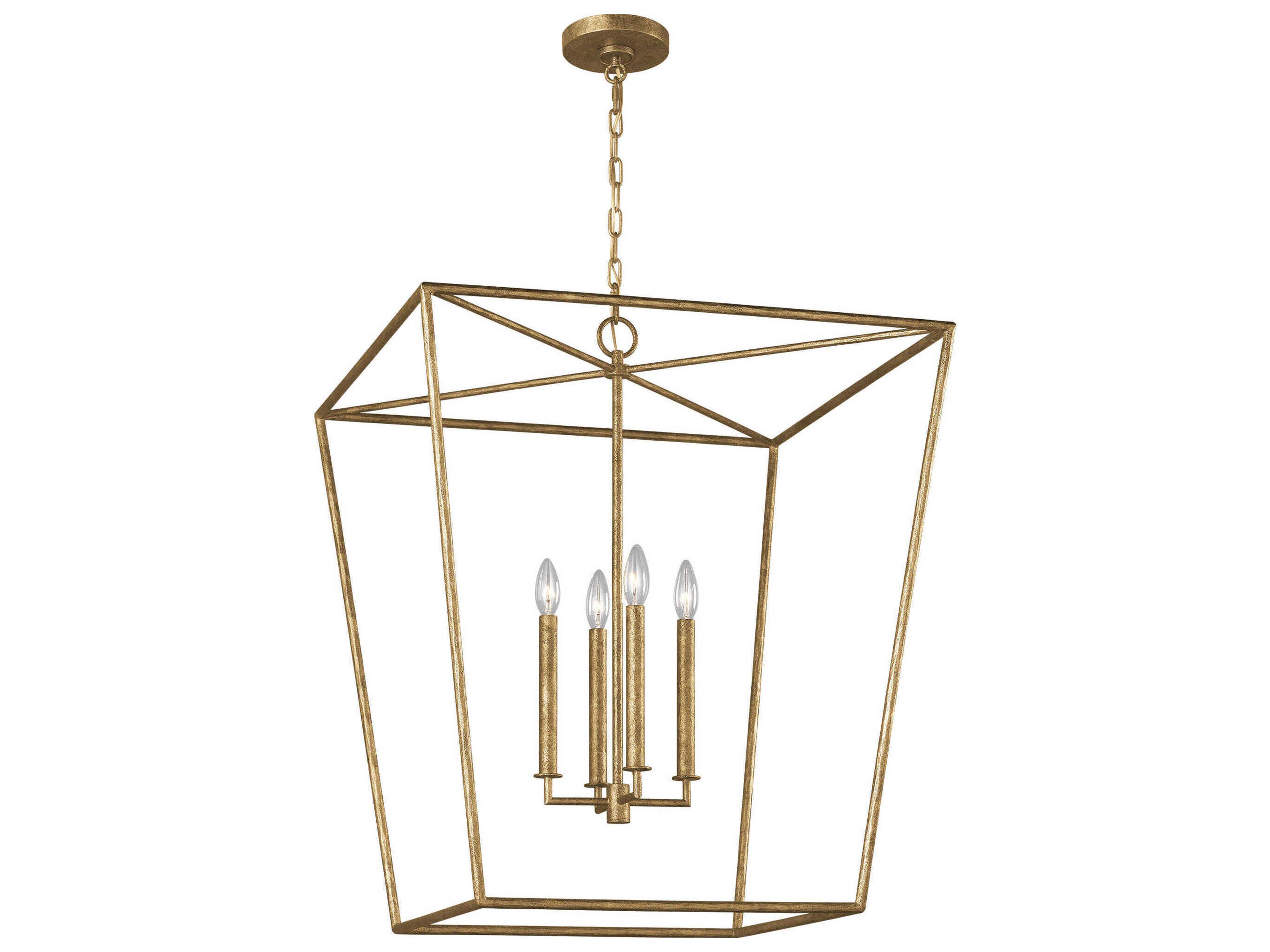 Visual Comfort Studio Viota 4-Light Casted Gild Gold Pendant