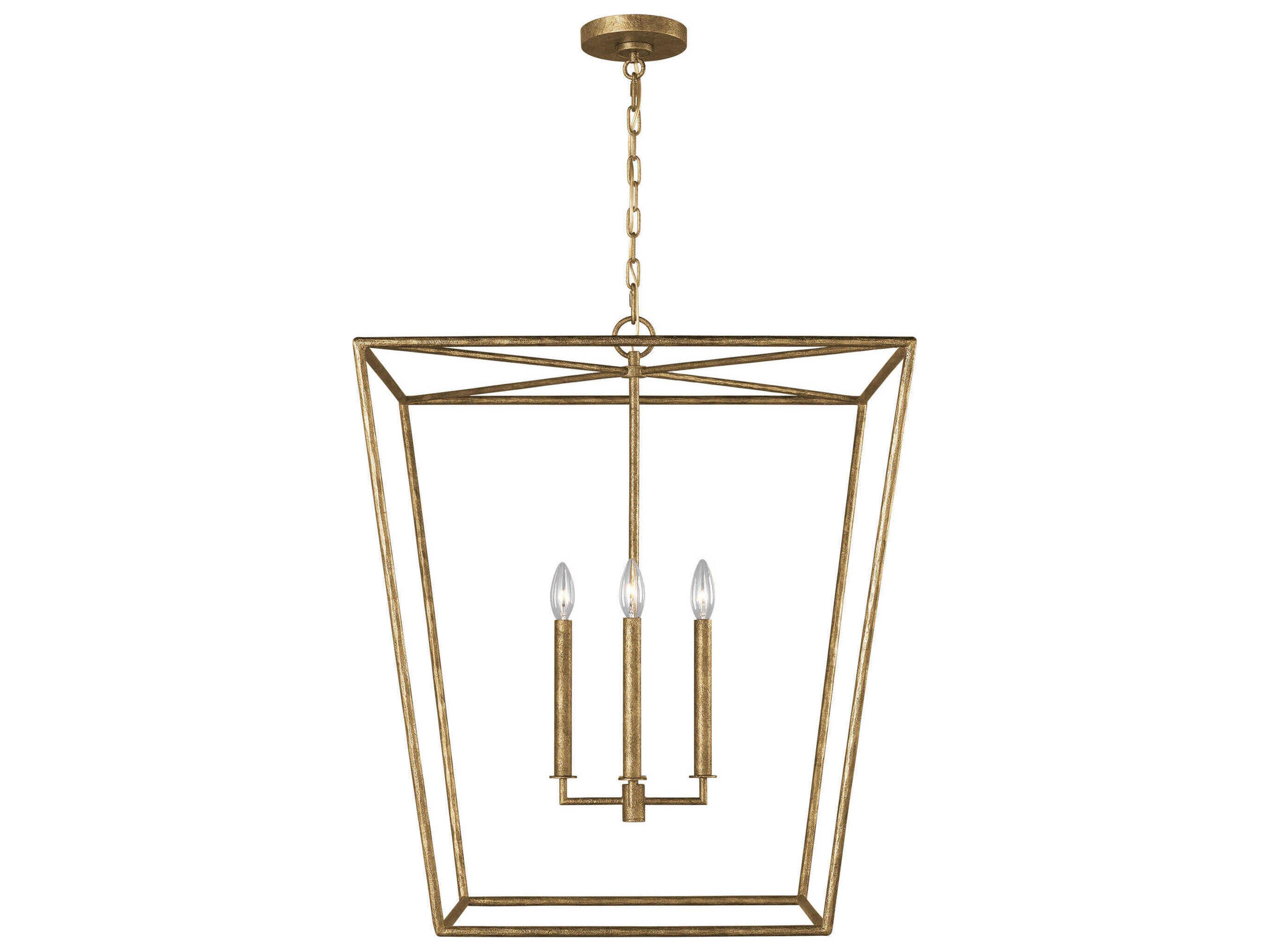 Visual Comfort Studio Viota 4-Light Casted Gild Gold Pendant