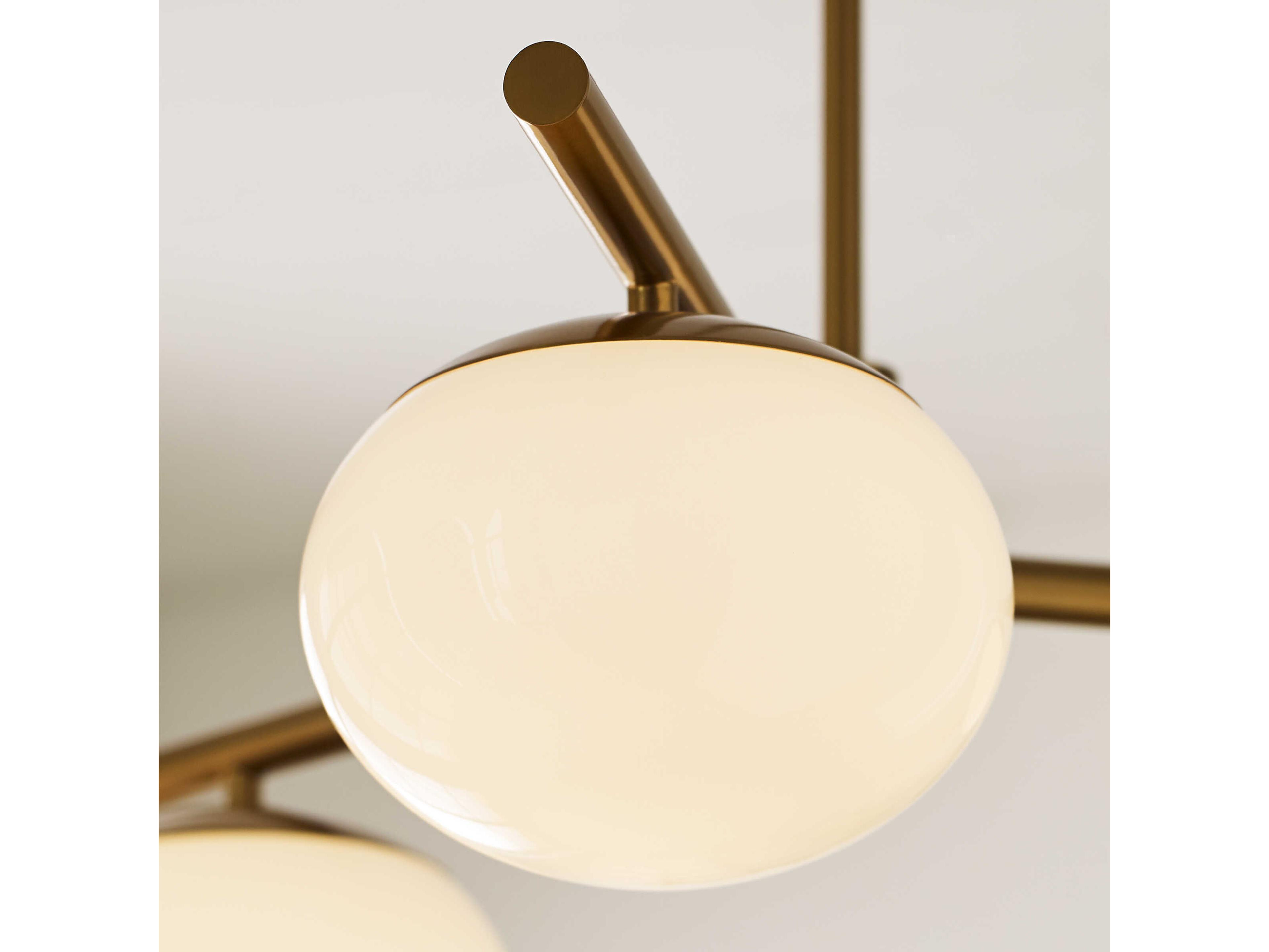 Visual Comfort Studio Lune 3-Light Burnished Brass Globe Chandelier