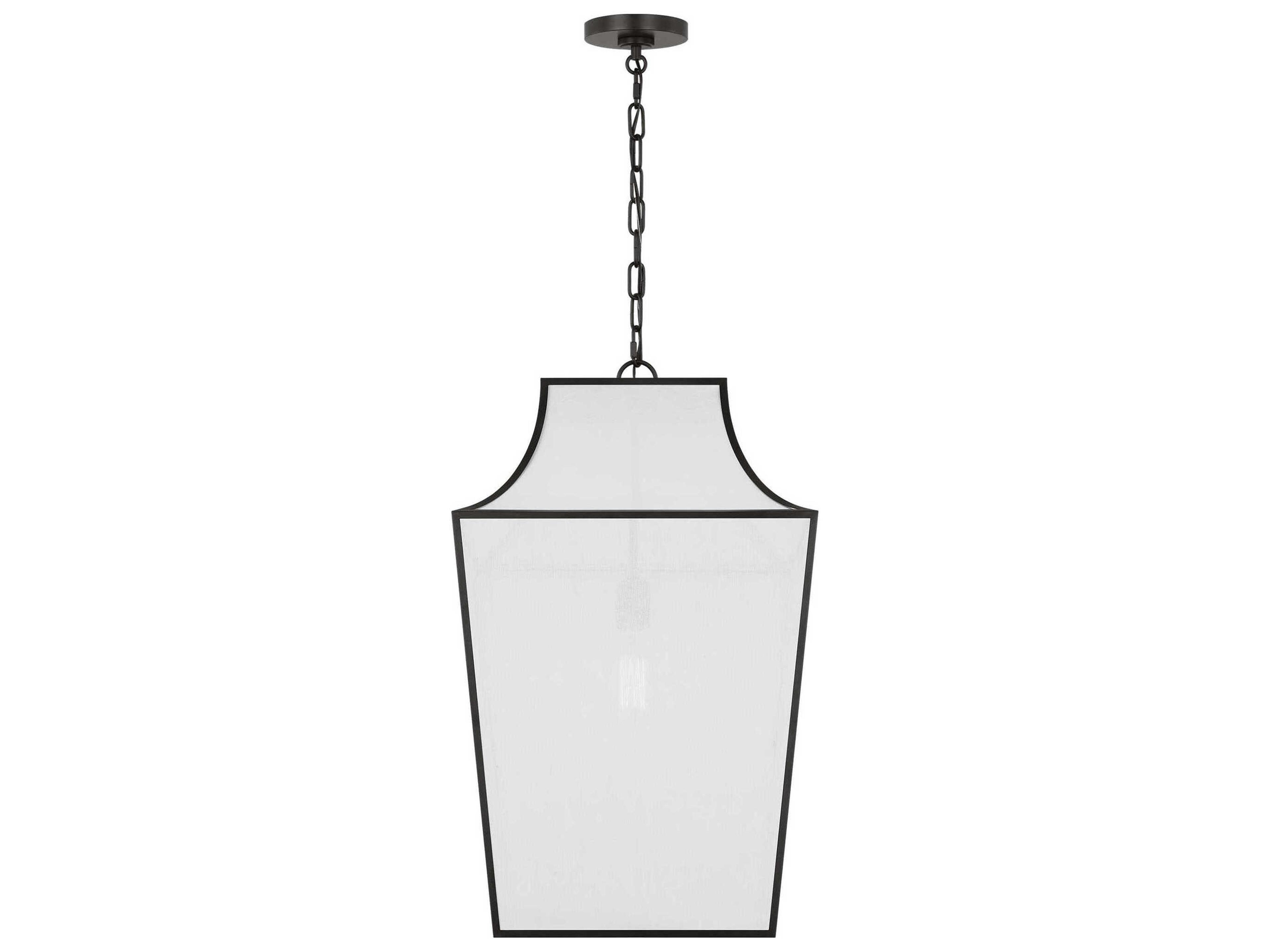 Visual Comfort Studio Arnio 1-Light Aged Iron Black Lantern Pendant