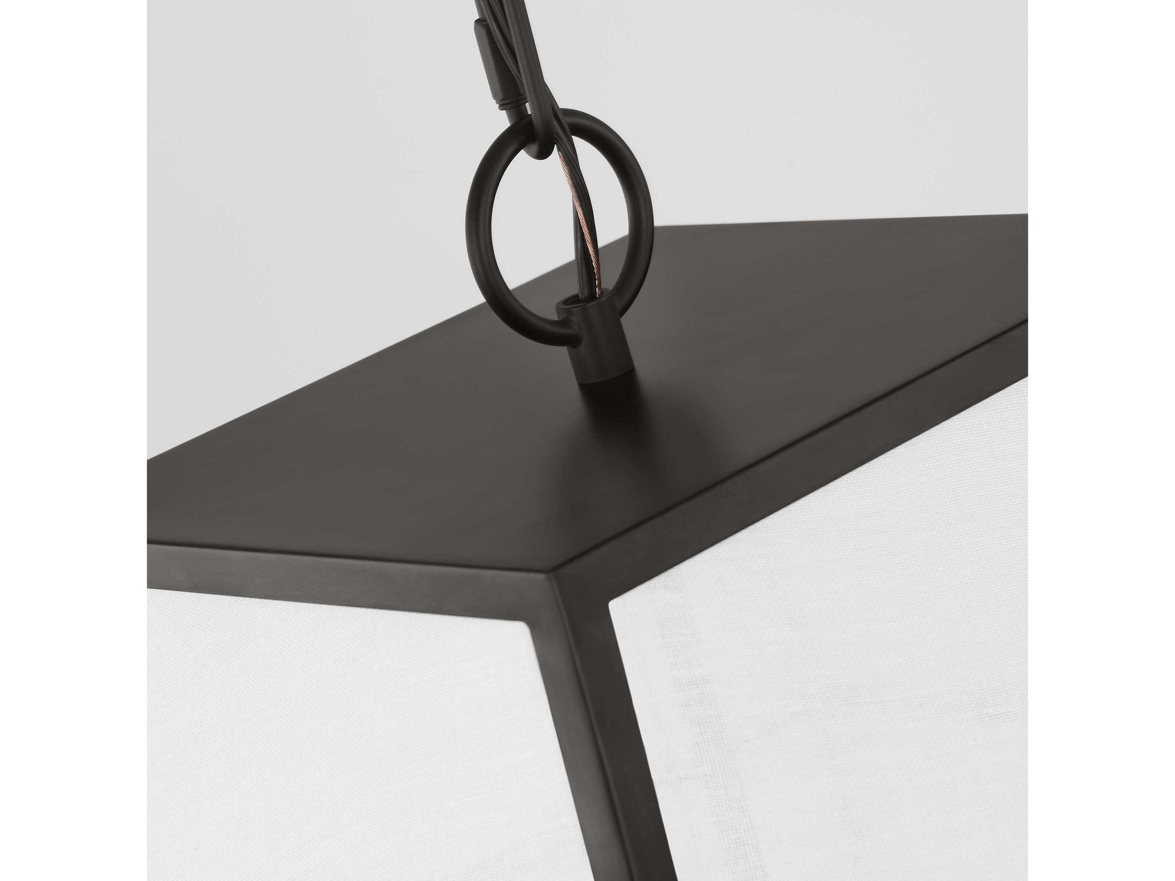 Visual Comfort Studio Arnio 1-Light Aged Iron Black Lantern Pendant