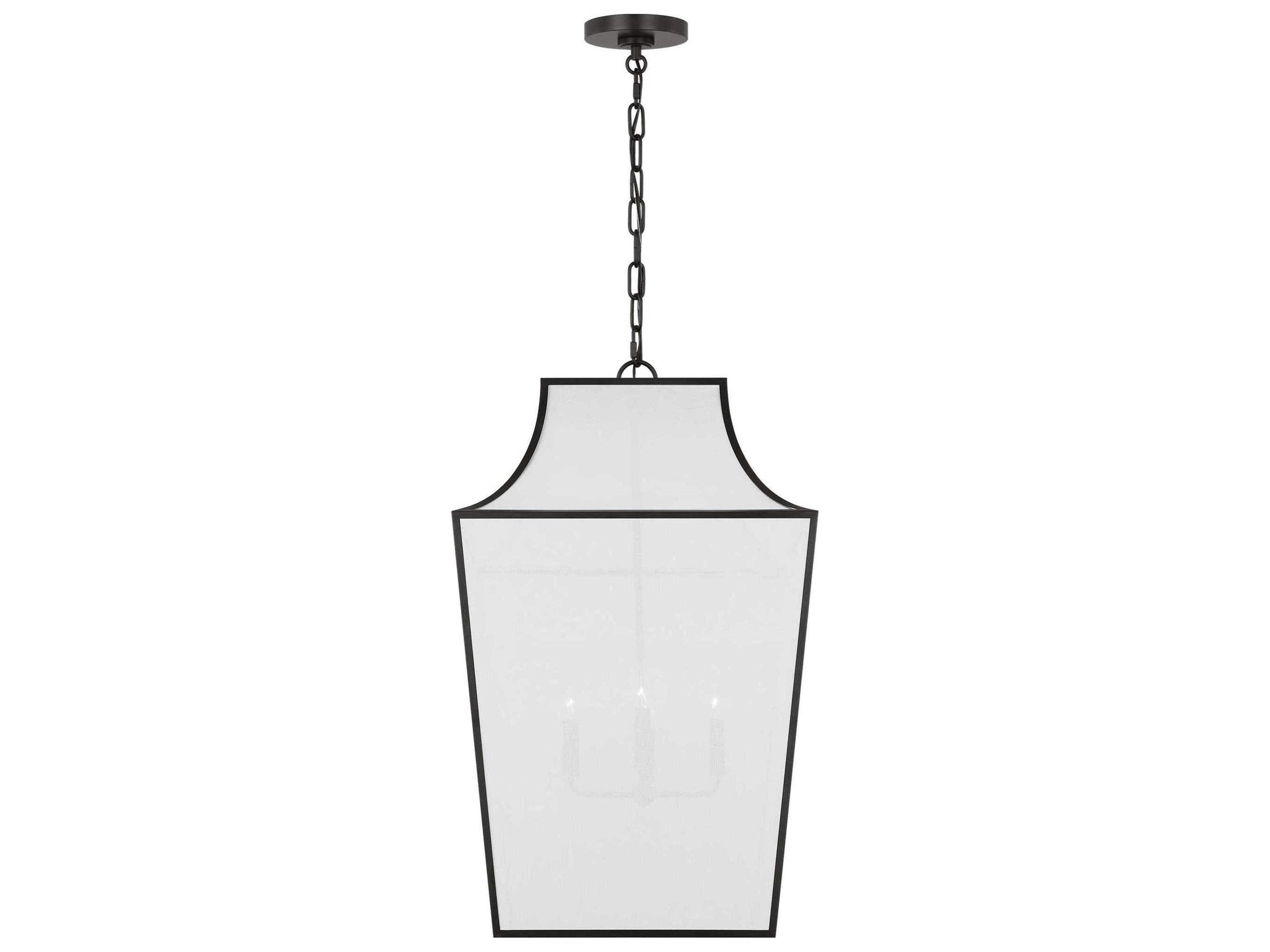 Visual Comfort Studio Arnio 4-Light Aged Iron Black Lantern Pendant
