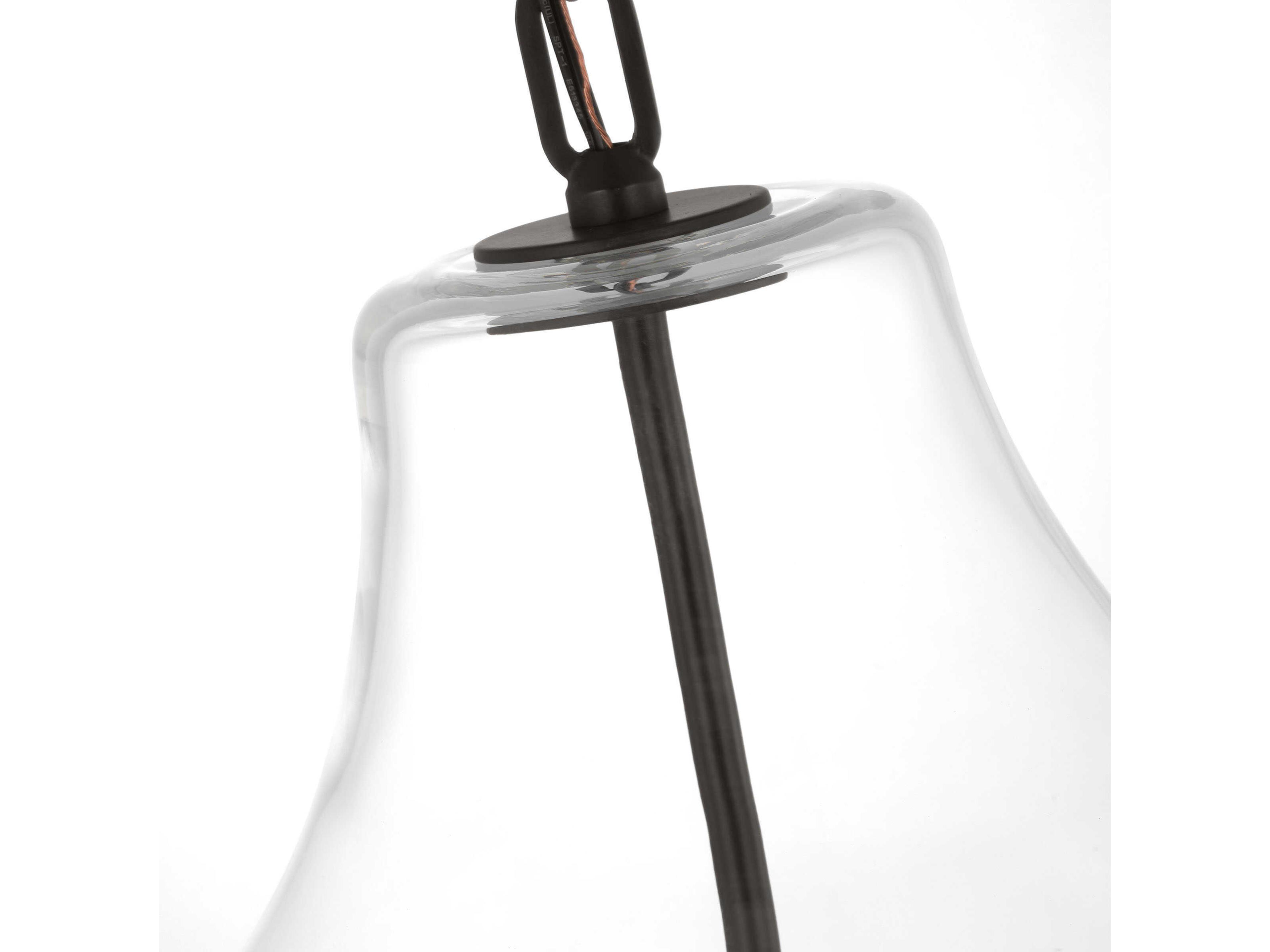 Visual Comfort Studio Magnus 1-Light Aged Iron Black Pendant