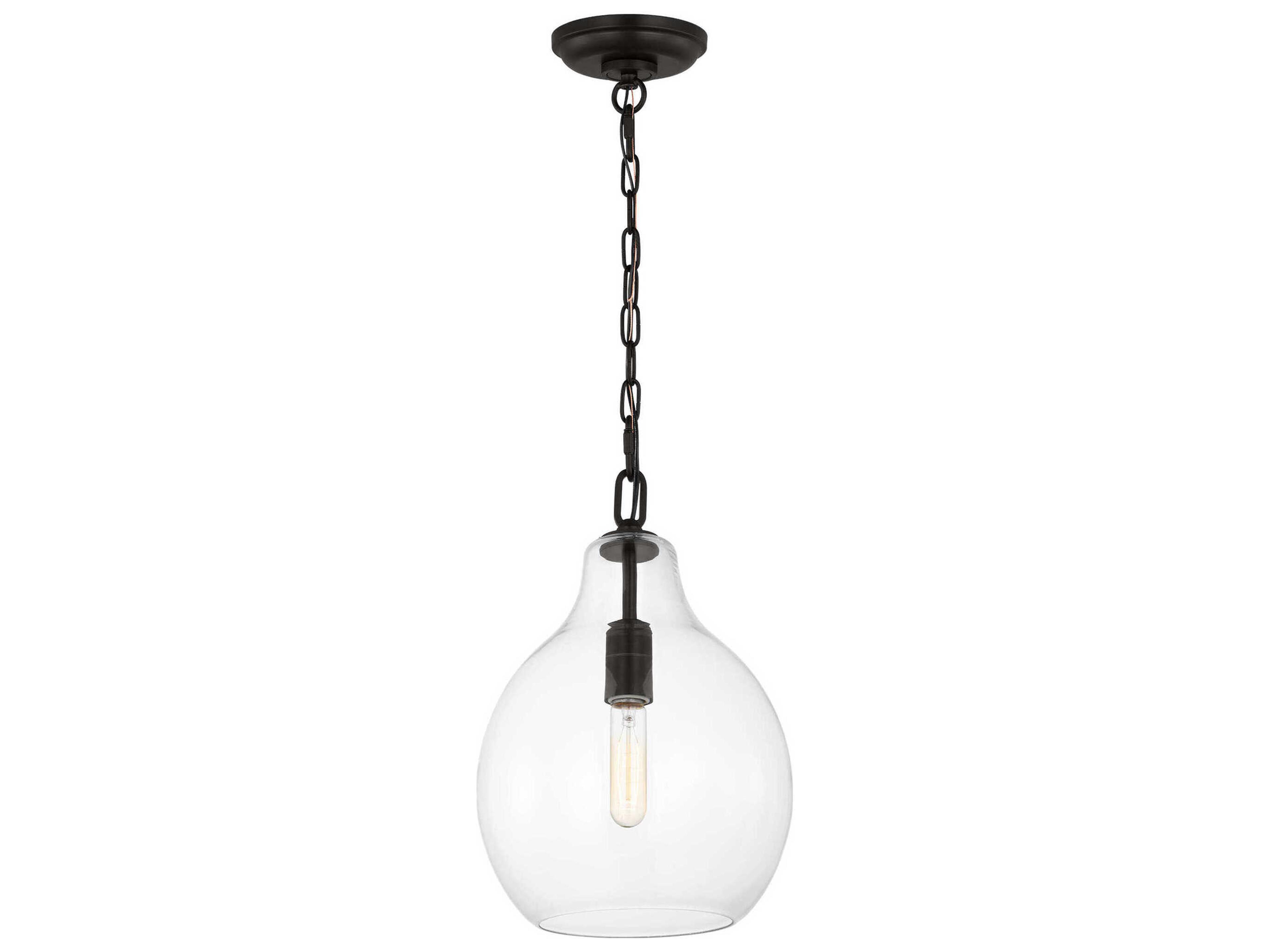 Magnus Pendant Light Aged Iron Clear Glass
