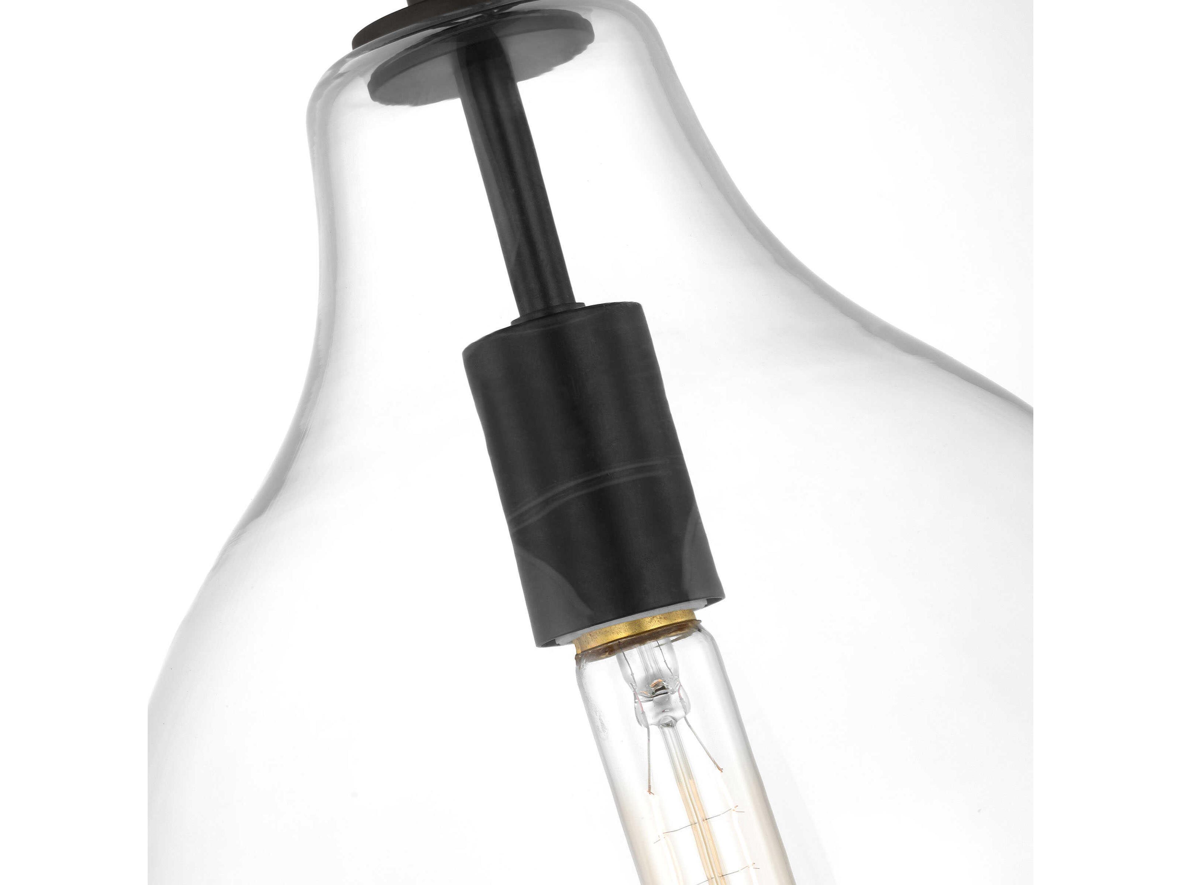 Visual Comfort Studio Magnus 1-Light Aged Iron Black Mini Pendant