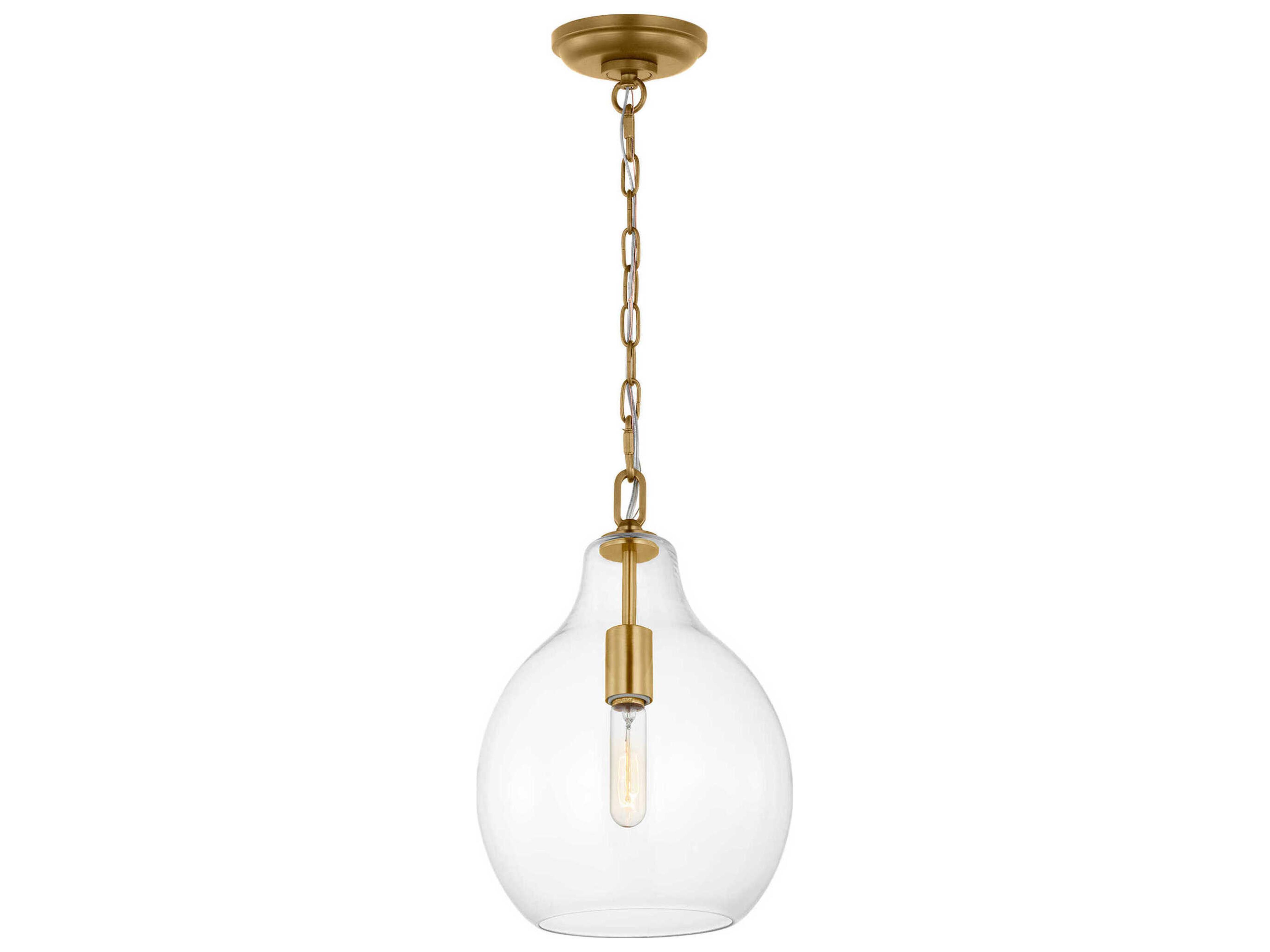 1-Light Pendant Magnus Burnished Brass Clear Glass
