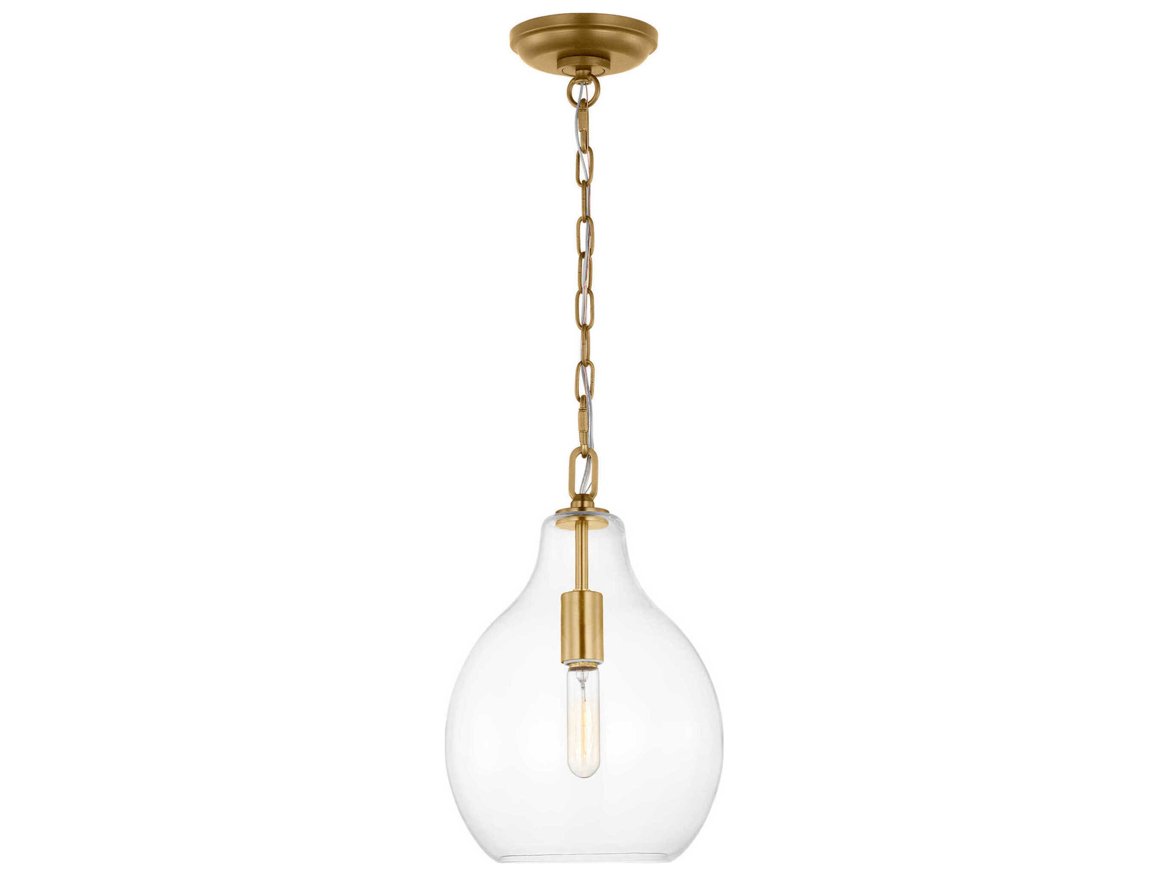 Visual Comfort Studio Magnus 1-Light Burnished Brass Mini Pendant
