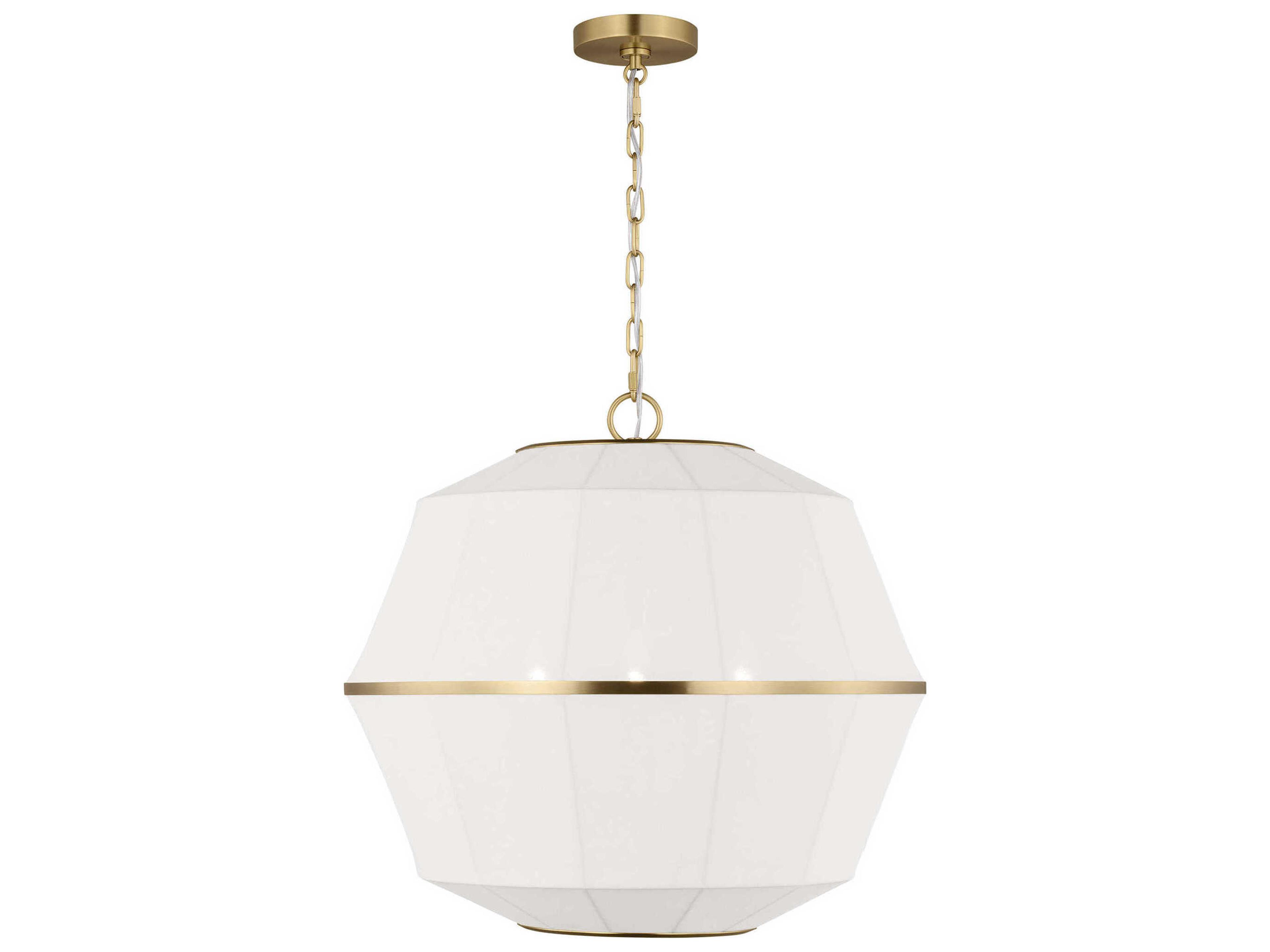 Visual Comfort Studio Hikari 3-Light Burnished Brass Pendant