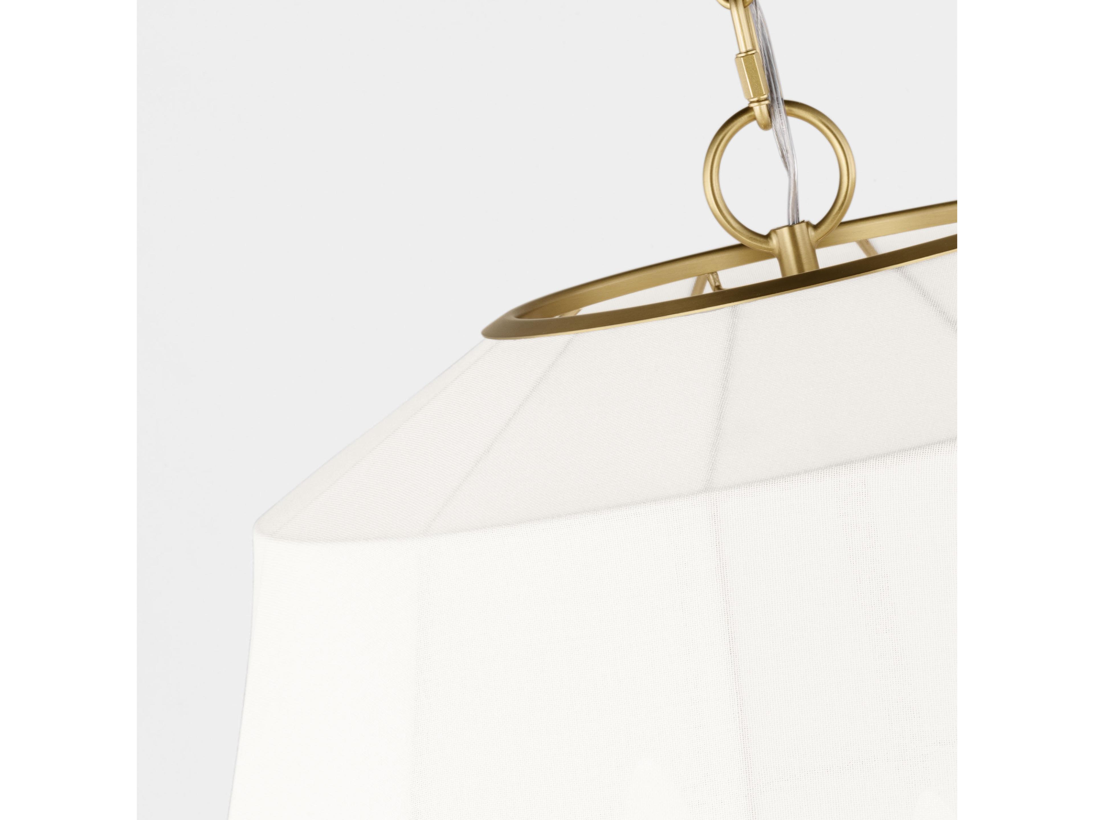 Visual Comfort Studio Hikari 3-Light Burnished Brass Pendant