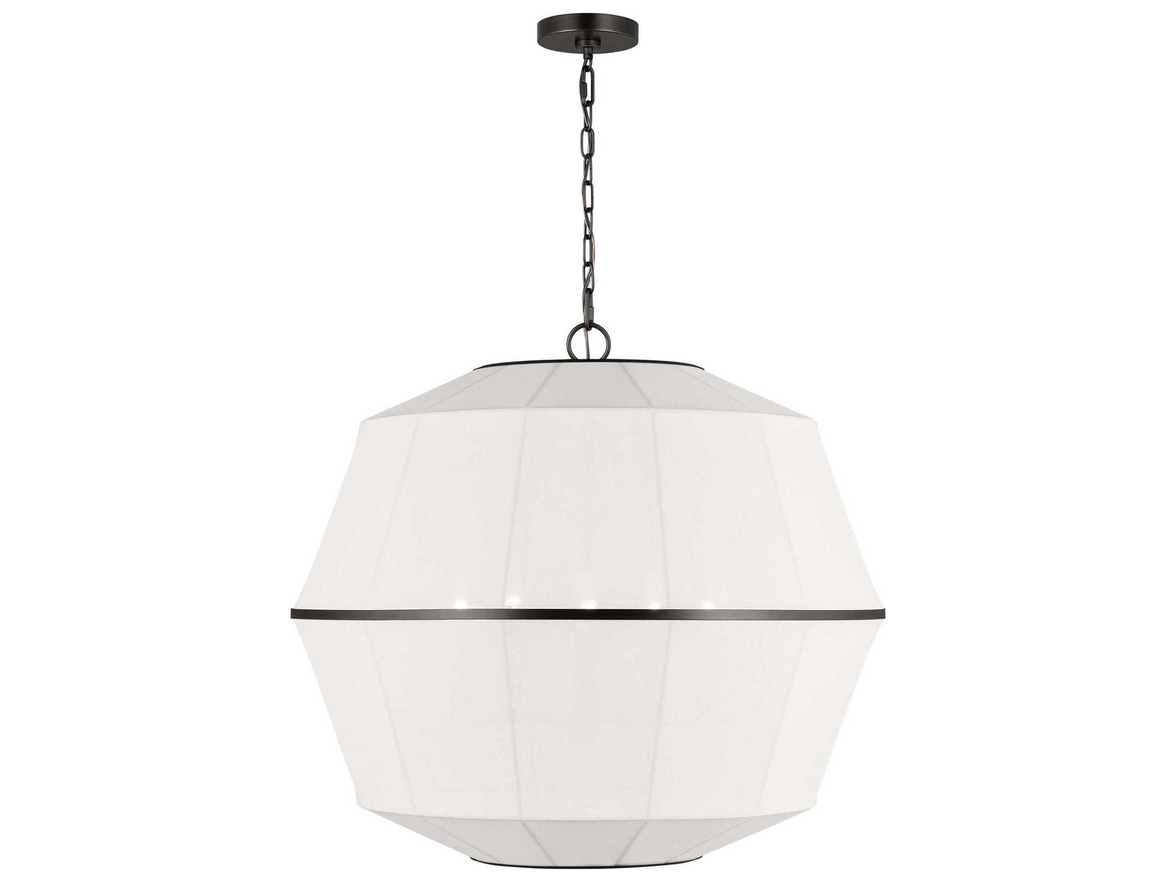 Visual Comfort Studio Hikari 5-Light Aged Iron Black Pendant
