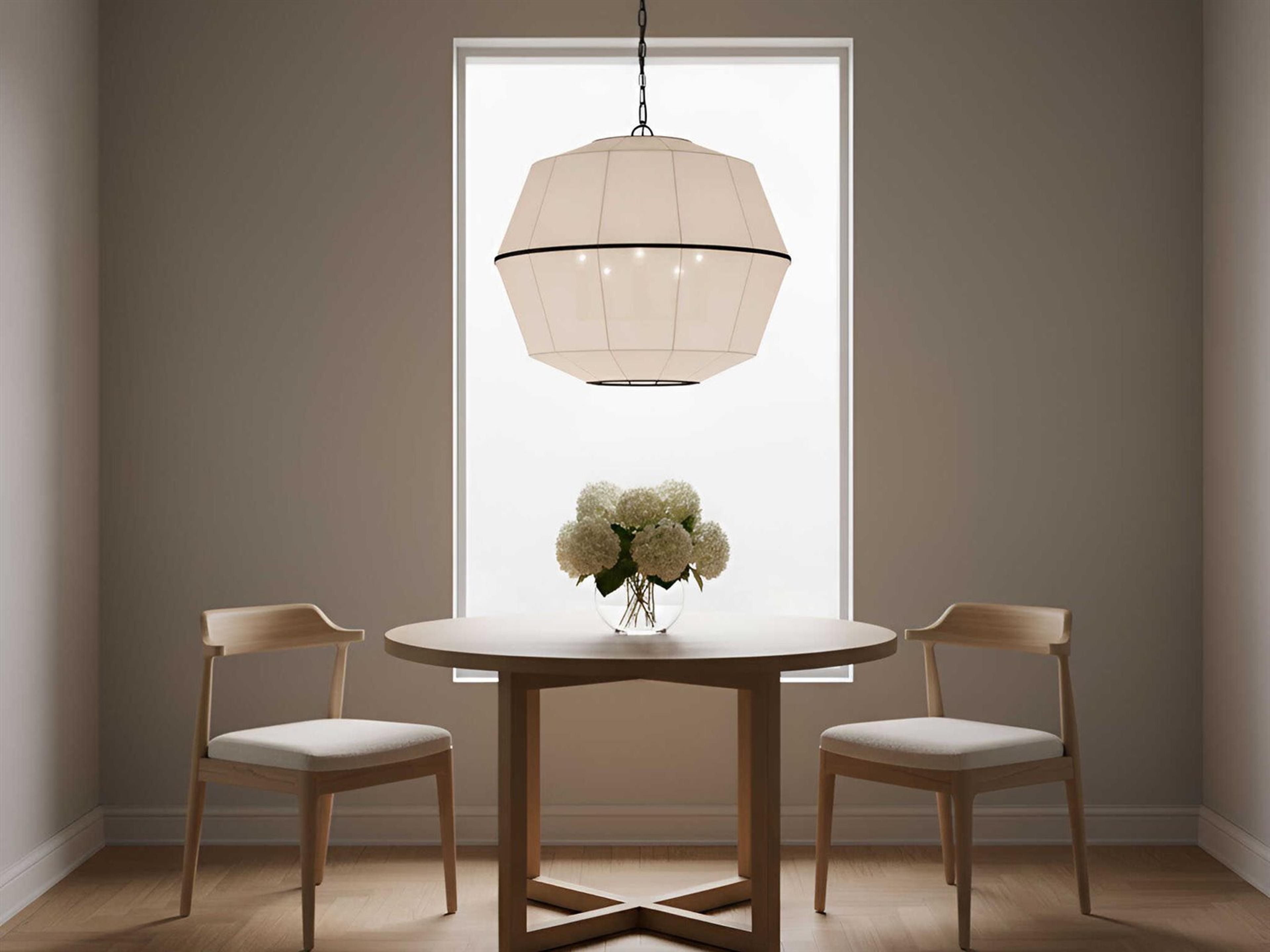 Visual Comfort Studio Hikari 5-Light Aged Iron Black Pendant